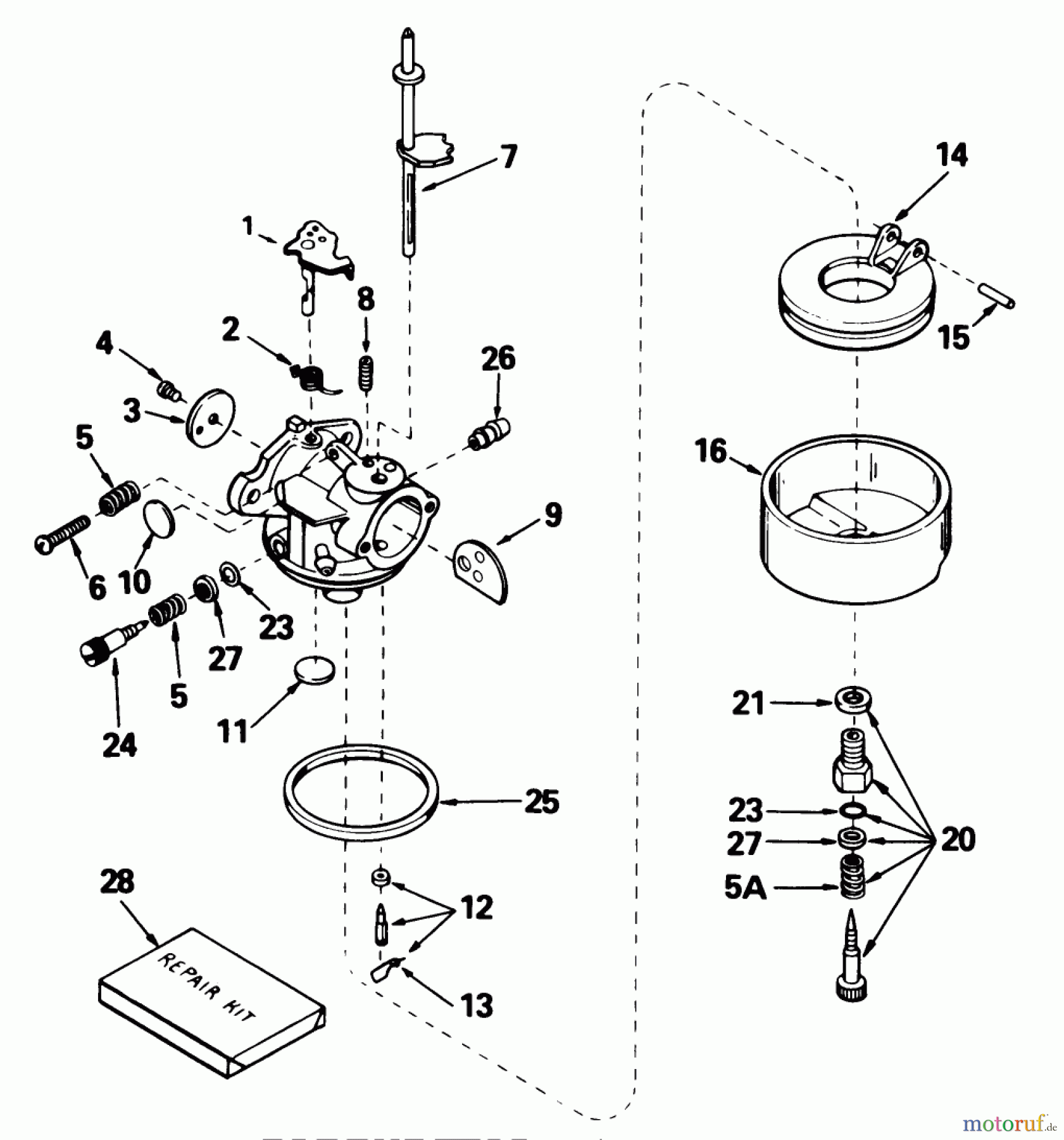  Toro Neu Snow Blowers/Snow Throwers Seite 1 38040 (524) - Toro 524 Snowthrower, 1987 (7000001-7999999) CARBURETOR NO. 632379 ( H.P. SNOWTHROWER MODEL NO. 38040)