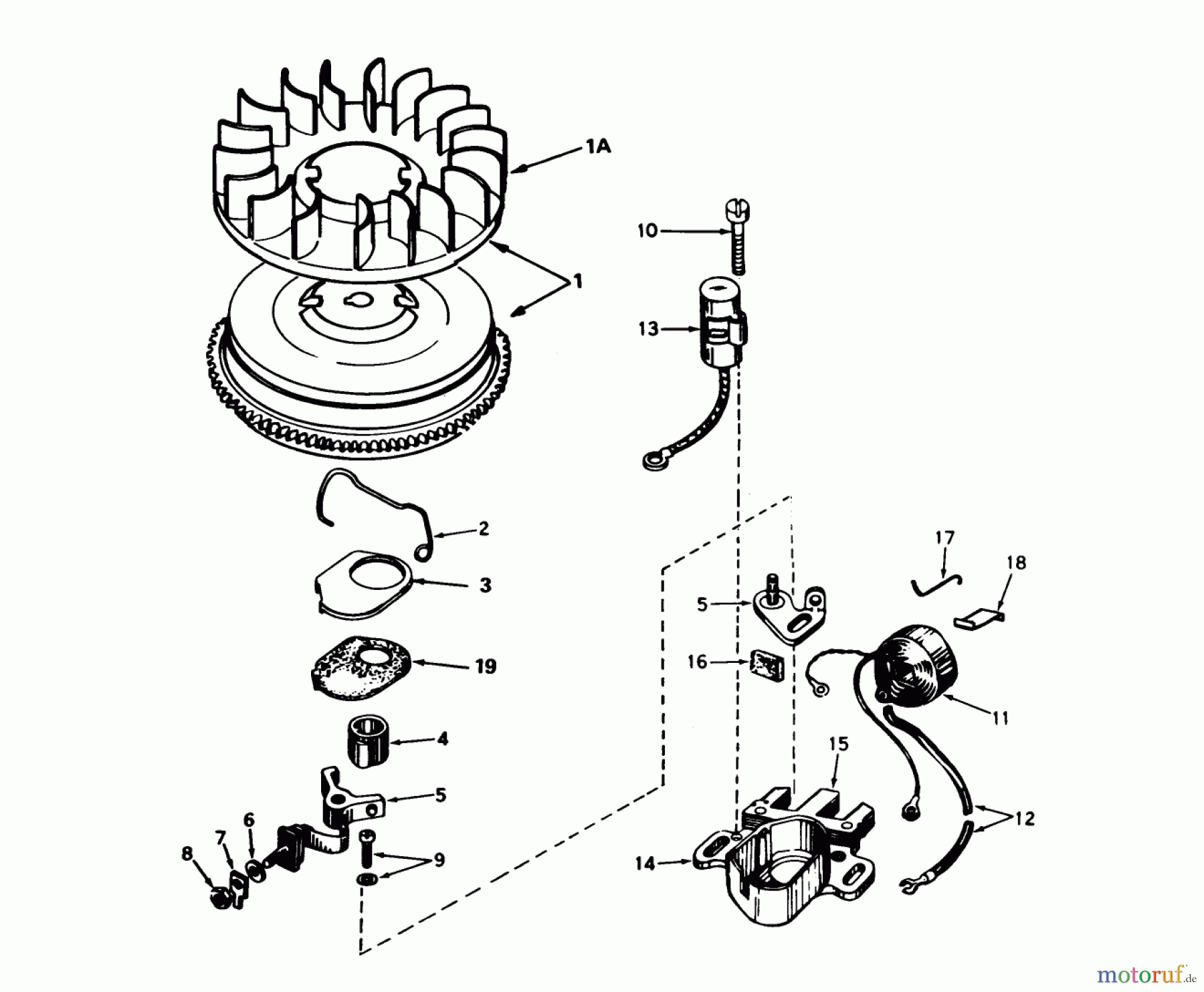  Toro Neu Snow Blowers/Snow Throwers Seite 1 38045 (524) - Toro 524 Snowthrower, 1982 (2000001-2999999) MAGNETO NO. 610694A