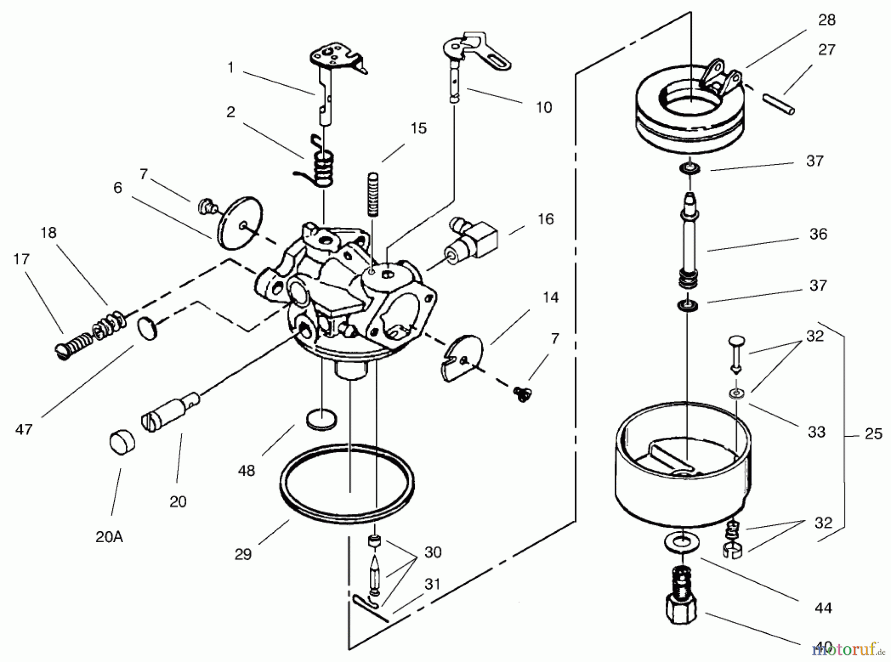  Toro Neu Snow Blowers/Snow Throwers Seite 1 38051 (522) - Toro 522 Snowthrower, 2000 (000000001-000999999) CARBURETOR NO. 640084A