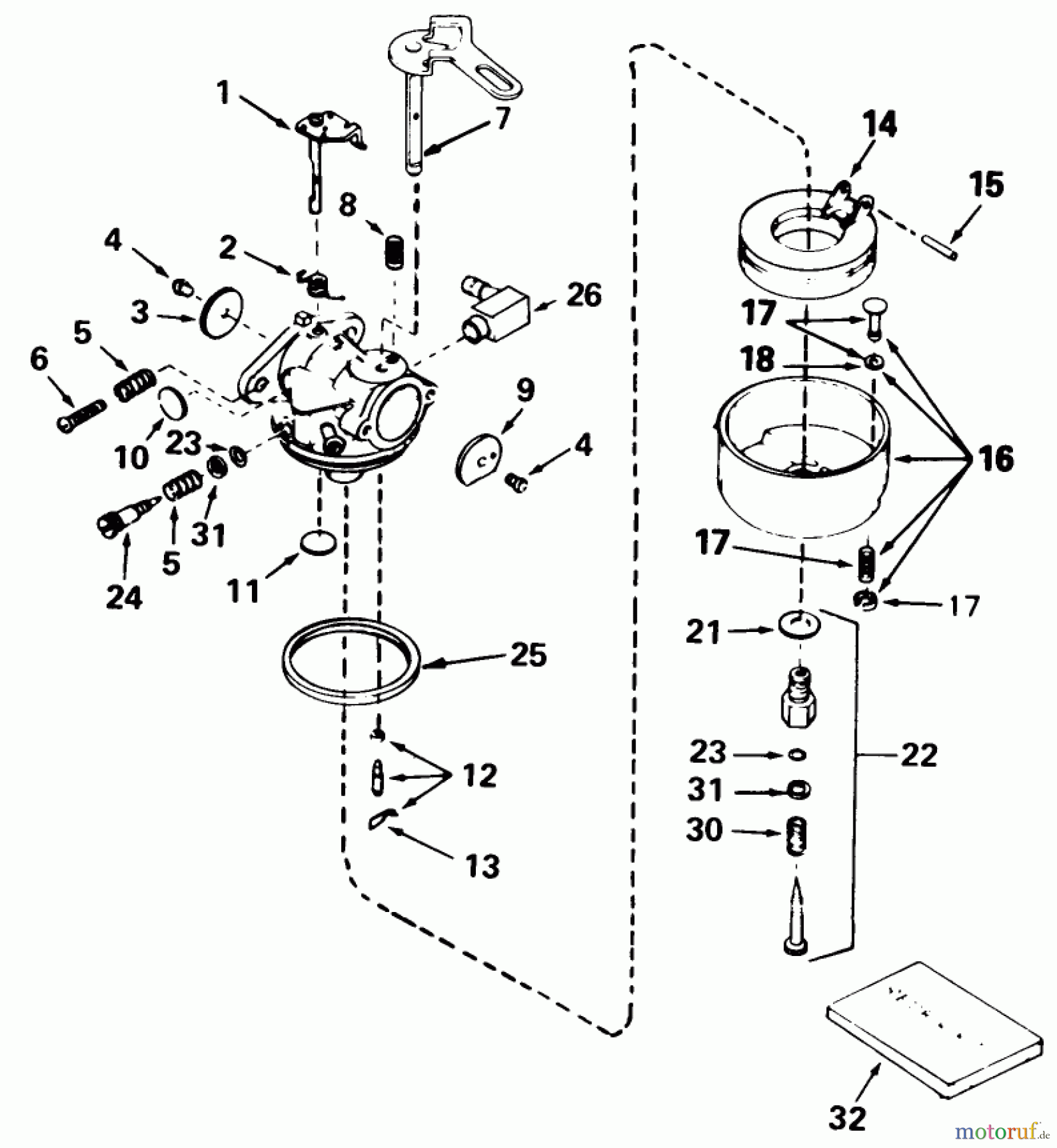  Toro Neu Snow Blowers/Snow Throwers Seite 1 38052 (521) - Toro 521 Snowthrower, 1992 (2000001-2999999) CARBURETOR NO. 632107A