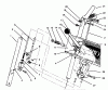 Toro 38052 (521) - 521 Snowthrower, 1996 (69000001-69999999) Ersatzteile HANDLE ASSEMBLY RIGHT SIDE