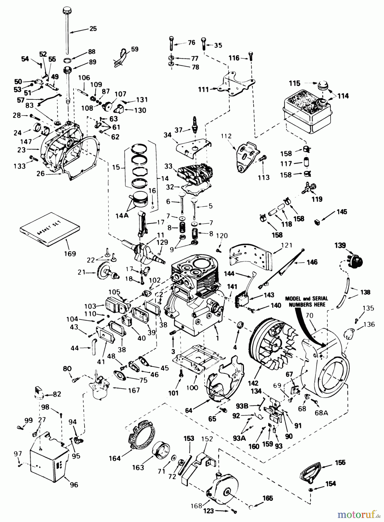  Toro Neu Snow Blowers/Snow Throwers Seite 1 38065 (624) - Toro 624 Snowthrower, 1988 (8000001-8999999) ENGINE TECUMSEH MODEL NO. H60-75503V