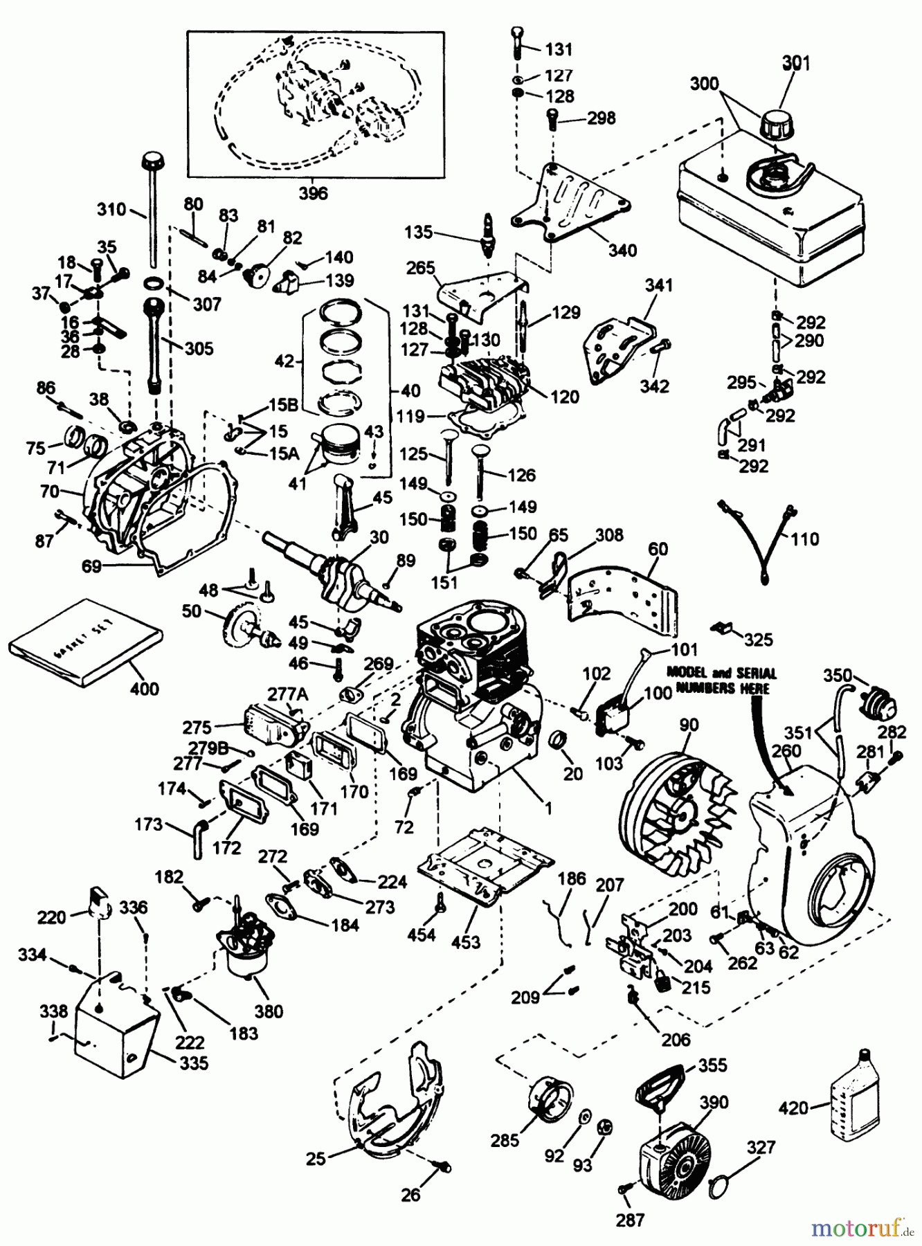  Toro Neu Snow Blowers/Snow Throwers Seite 1 38073 (724) - Toro 724 Snowthrower, 1996 (6900001-6999999) ENGINE TECUMSEH MODEL HSK70-130282S