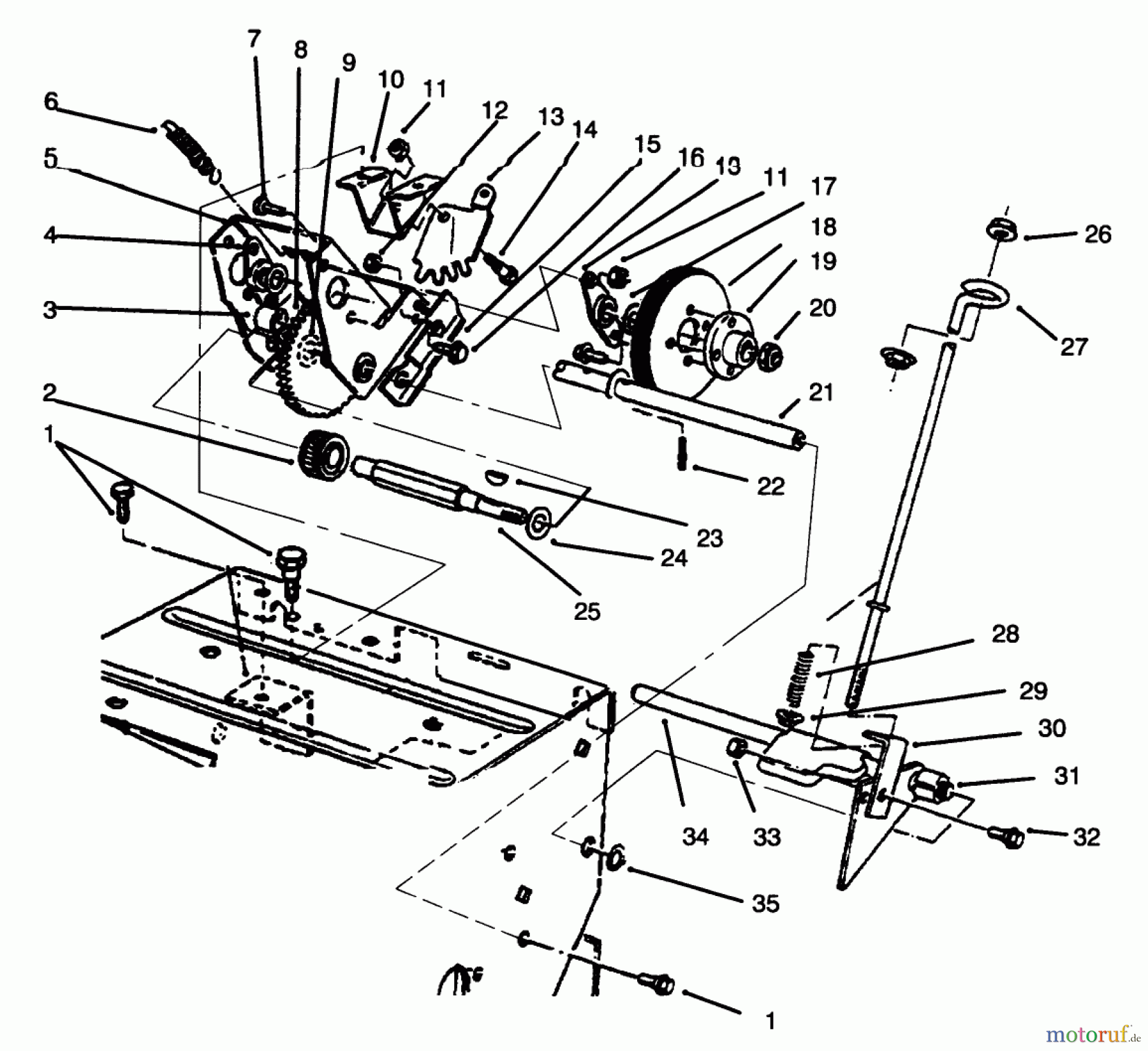  Toro Neu Snow Blowers/Snow Throwers Seite 1 38073 (724) - Toro 724 Snowthrower, 1996 (6900001-6999999) TRACTION ASSEMBLY #2