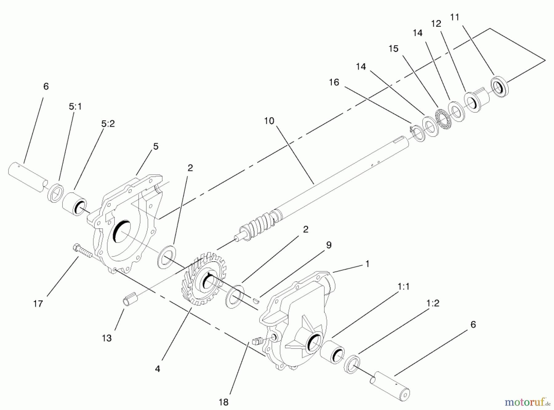  Toro Neu Snow Blowers/Snow Throwers Seite 1 38547 (924) - Toro 924 Power Shift Snowthrower, 2000 (200000001-200999999) AUGER GEARCASE ASSEMBLY NO. 74-1560