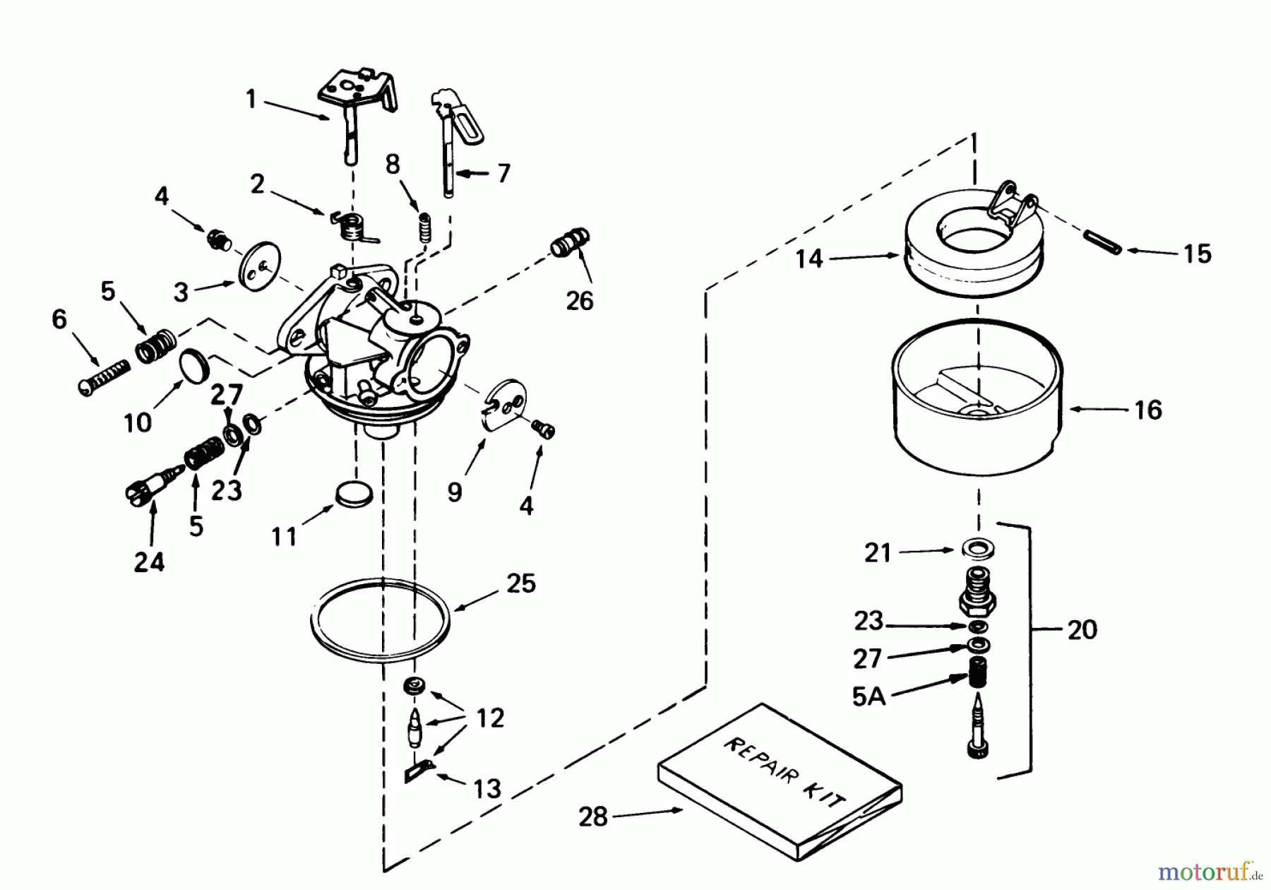 Toro Neu Snow Blowers/Snow Throwers Seite 1 38085 (824) - Toro 824 Snowthrower, 1980 (0000001-0999999) CARBURETOR NO. 63211