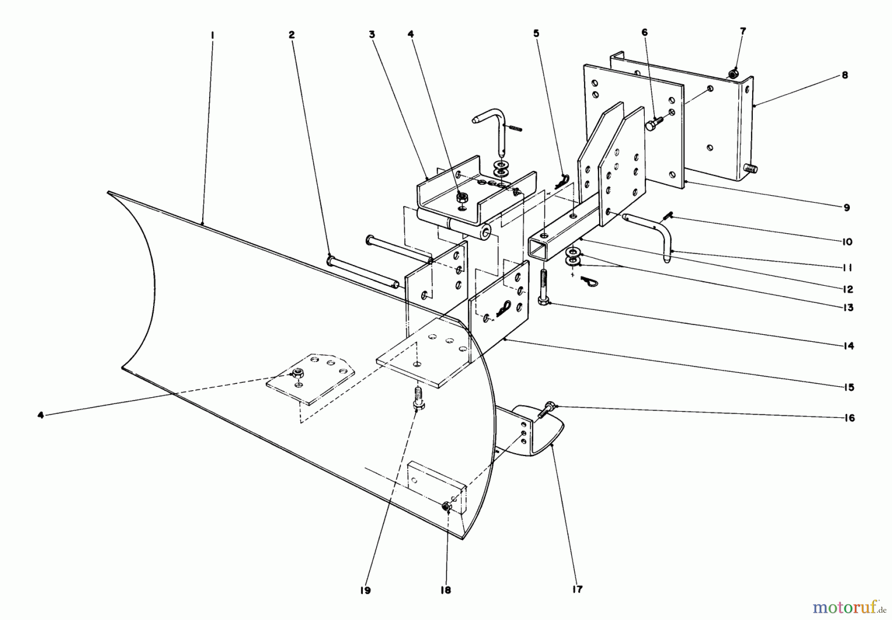 Toro Neu Snow Blowers/Snow Throwers Seite 1 38085 (824) - Toro 824 Snowthrower, 1980 (0000001-0999999) GRADER BLADE ASSEMBLY MODEL 59051