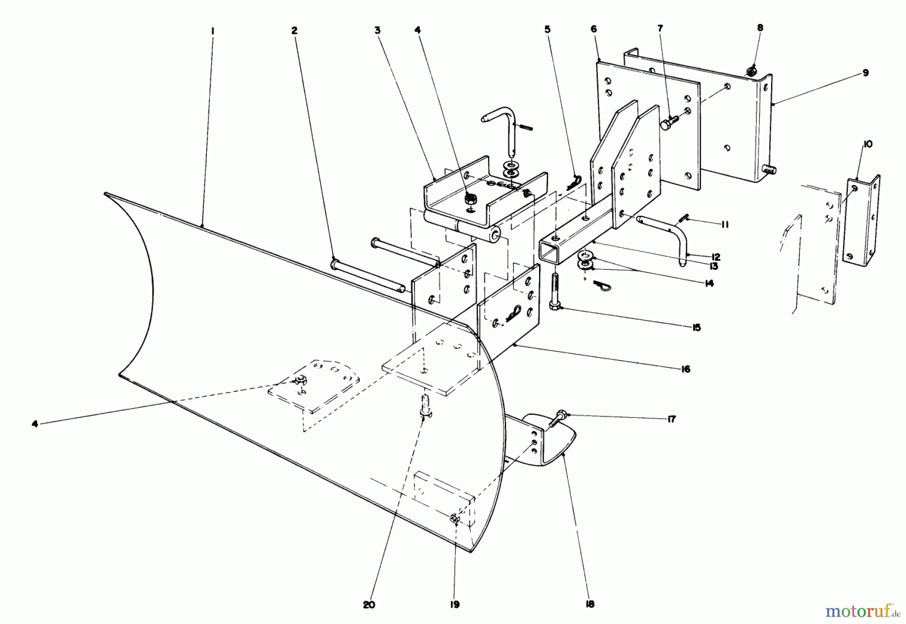  Toro Neu Snow Blowers/Snow Throwers Seite 1 38085 (824) - Toro 824 Snowthrower, 1982 (2000001-2999999) GRADER BLADE ASSEMBLY MODEL 59099