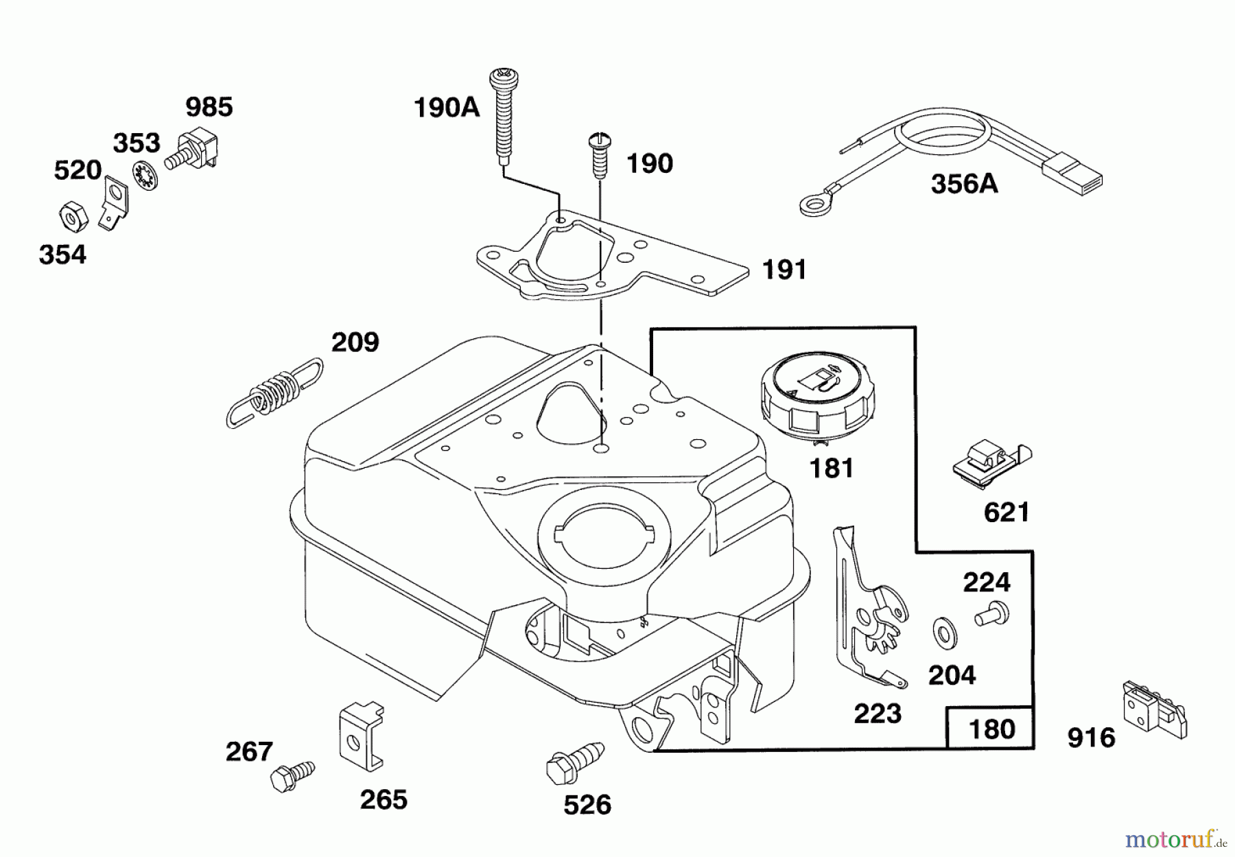  Toro Neu Blowers/Vacuums/Chippers/Shredders 62923 - Toro 5 hp Lawn Vacuum, 1993 (3900001-3999999) ENGINE BRIGGS & STRATTON MODEL 135202-0185-01 #5