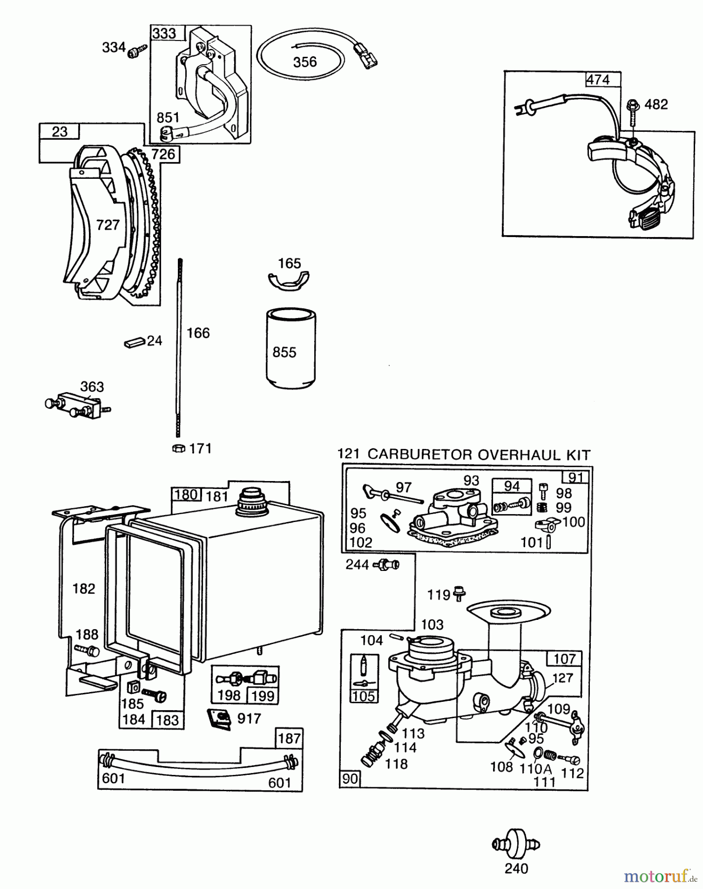Toro Neu Snow Blowers/Snow Throwers Seite 1 38090 (1132) - Toro 1132 Snowthrower, 1986 (6000001-6999999) ENGINE BRIGGS & STRATTON MODEL NO. 252416-0719-01