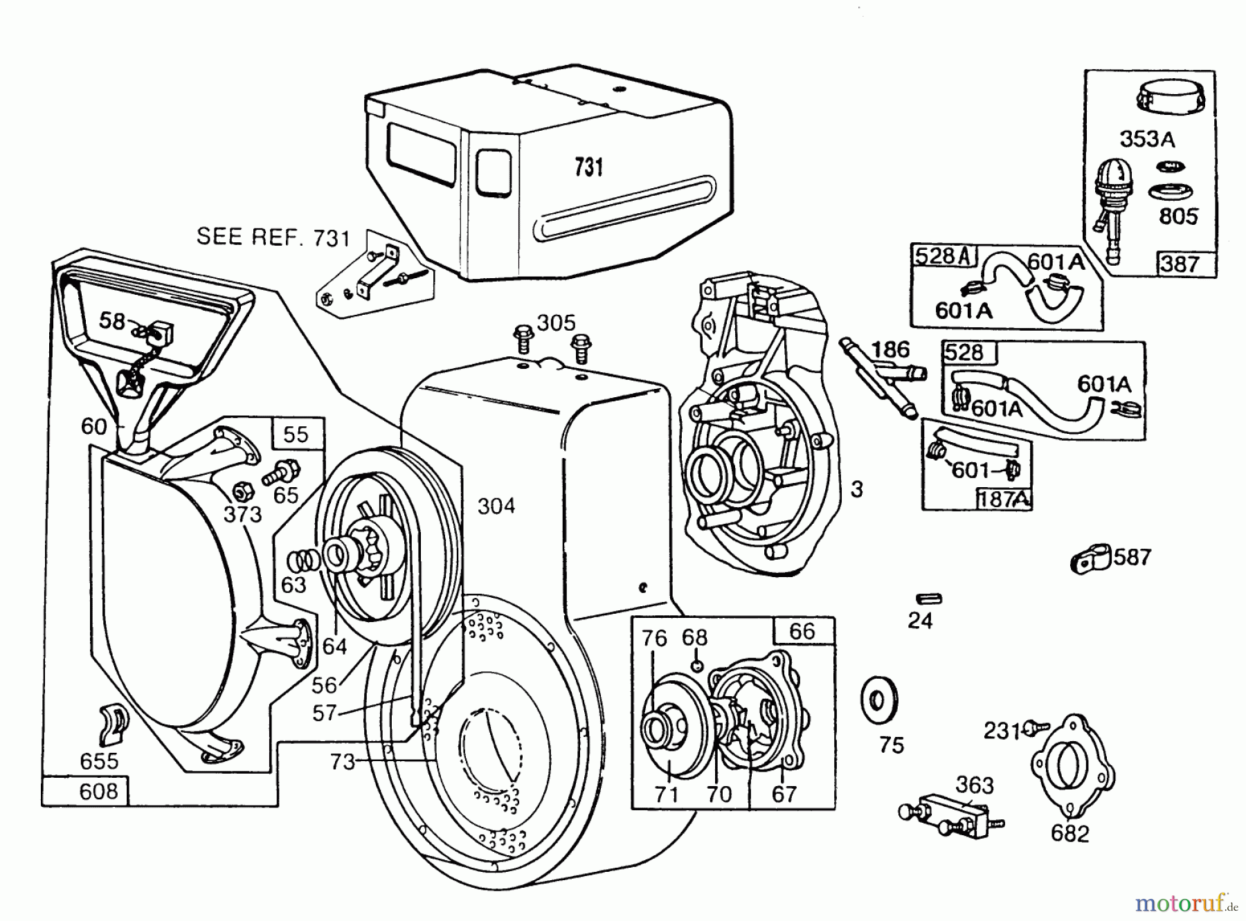  Toro Neu Snow Blowers/Snow Throwers Seite 1 38090 (1132) - Toro 1132 Snowthrower, 1987 (7000001-7999999) ENGINE BRIGGS & STRATTON MODEL NO. 252416-0734-01 #2