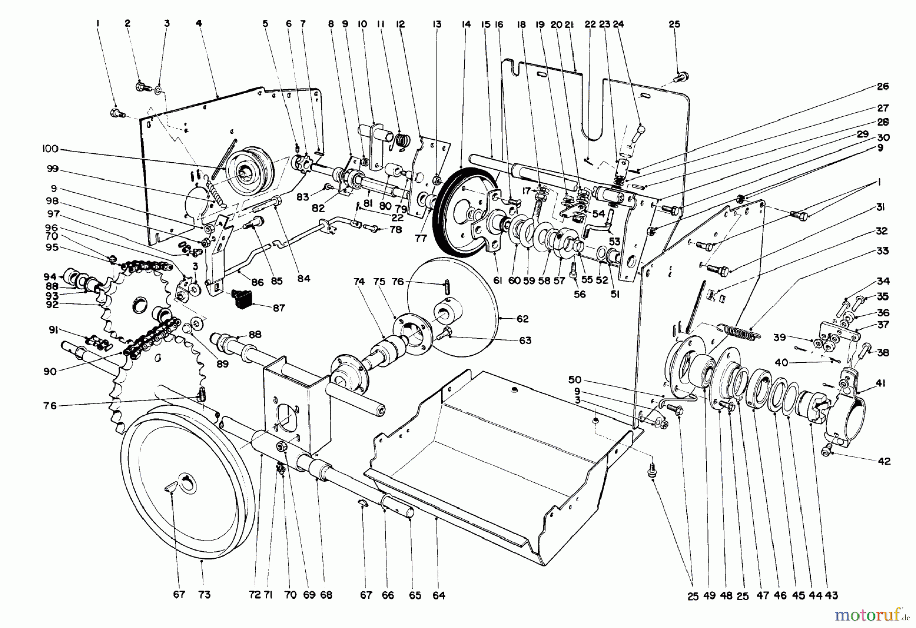  Toro Neu Snow Blowers/Snow Throwers Seite 1 38090 (1132) - Toro 1132 Snowthrower, 1987 (7000001-7999999) TRACTION ASSEMBLY