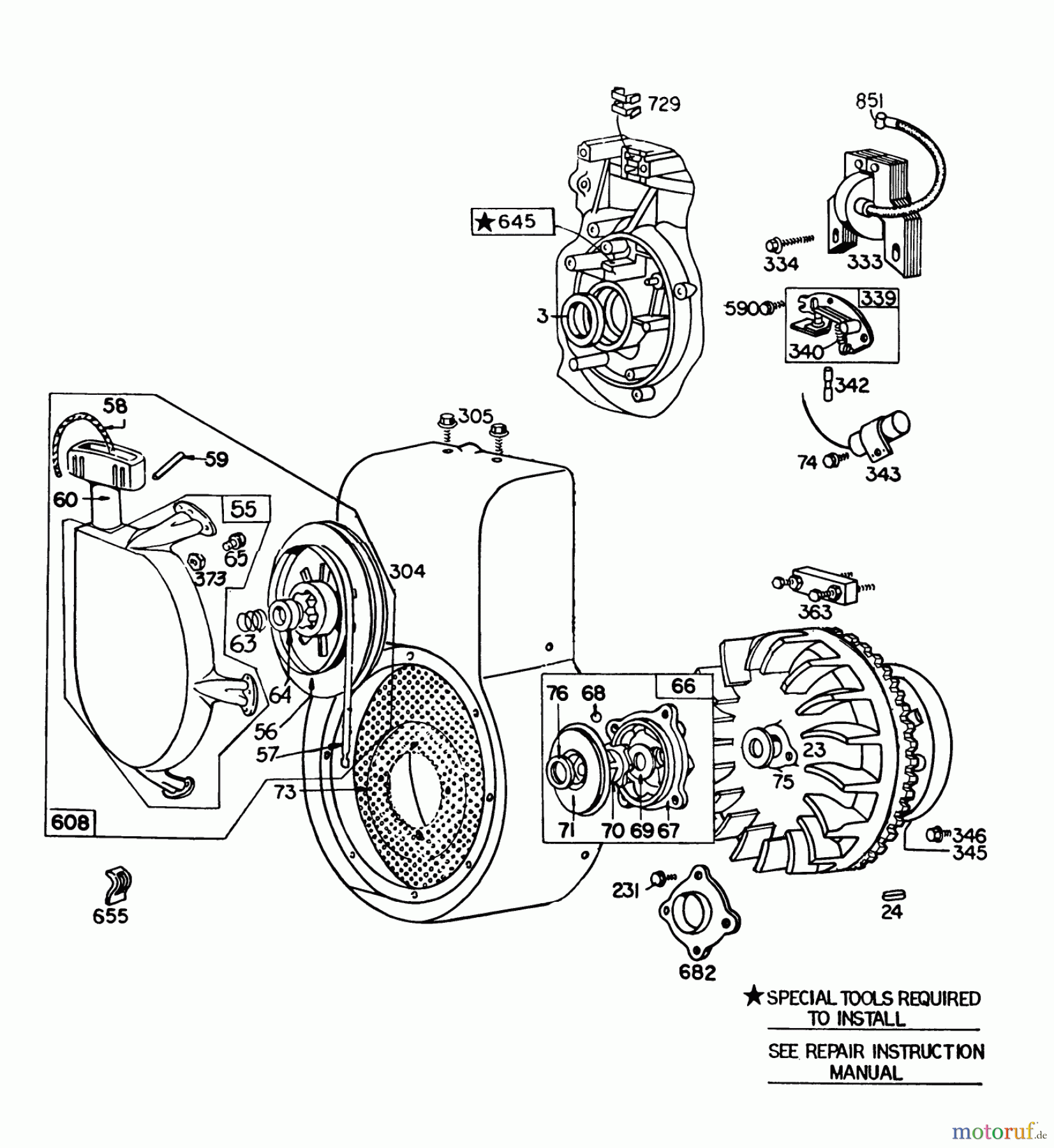 Toro Neu Snow Blowers/Snow Throwers Seite 1 38095 (1132) - Toro 1132 Snowthrower, 1982 (2000001-2999999) ENGINE BRIGGS & STRATTON MODEL NO. 252416-0190-01 #2