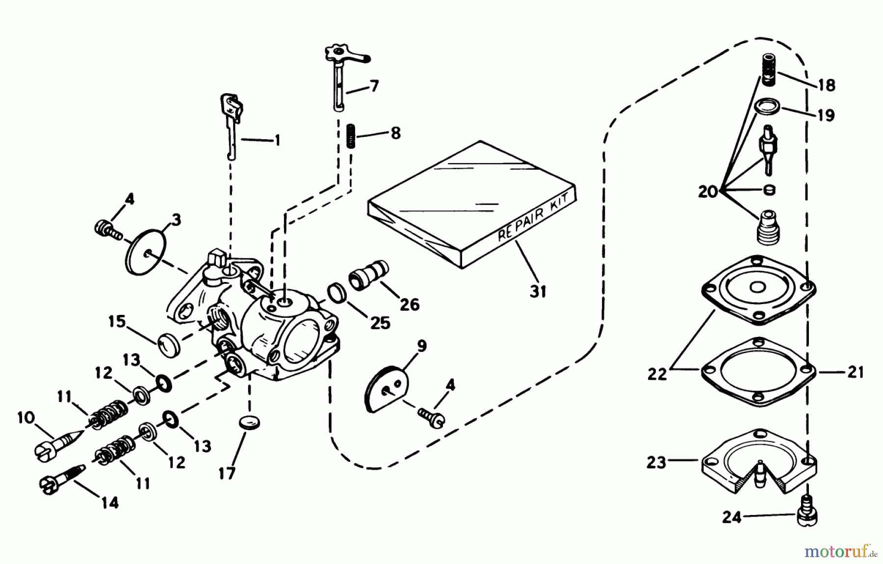  Toro Neu Snow Blowers/Snow Throwers Seite 1 38115C (CR-20R) - Toro CR-20 Snowthrower, 1988 (8000001-8999999) CARBURETOR NO.632142A