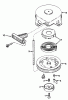Toro 38120 (S-200) - S-200 Snowthrower, 1980 (0500000-0999999) Ersatzteile SHROUD & REWIND STARTER NO. 590537 ENGINE MODEL AH520 TYPE 1602 UNIT MODEL 38120 & 38130 (USED ON UNITS WITH SERIAL NO. 0500000 