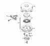 Toro 38120 (S-200) - S-200 Snowthrower, 1981 (1000001-1000350) Ersatzteile SHROUD & REWIND STARTER NO. 590537 (ENGINE MODEL AH 520 TYPE 1583, 1583A, 1583B, 1585, 1585A & 1585B)