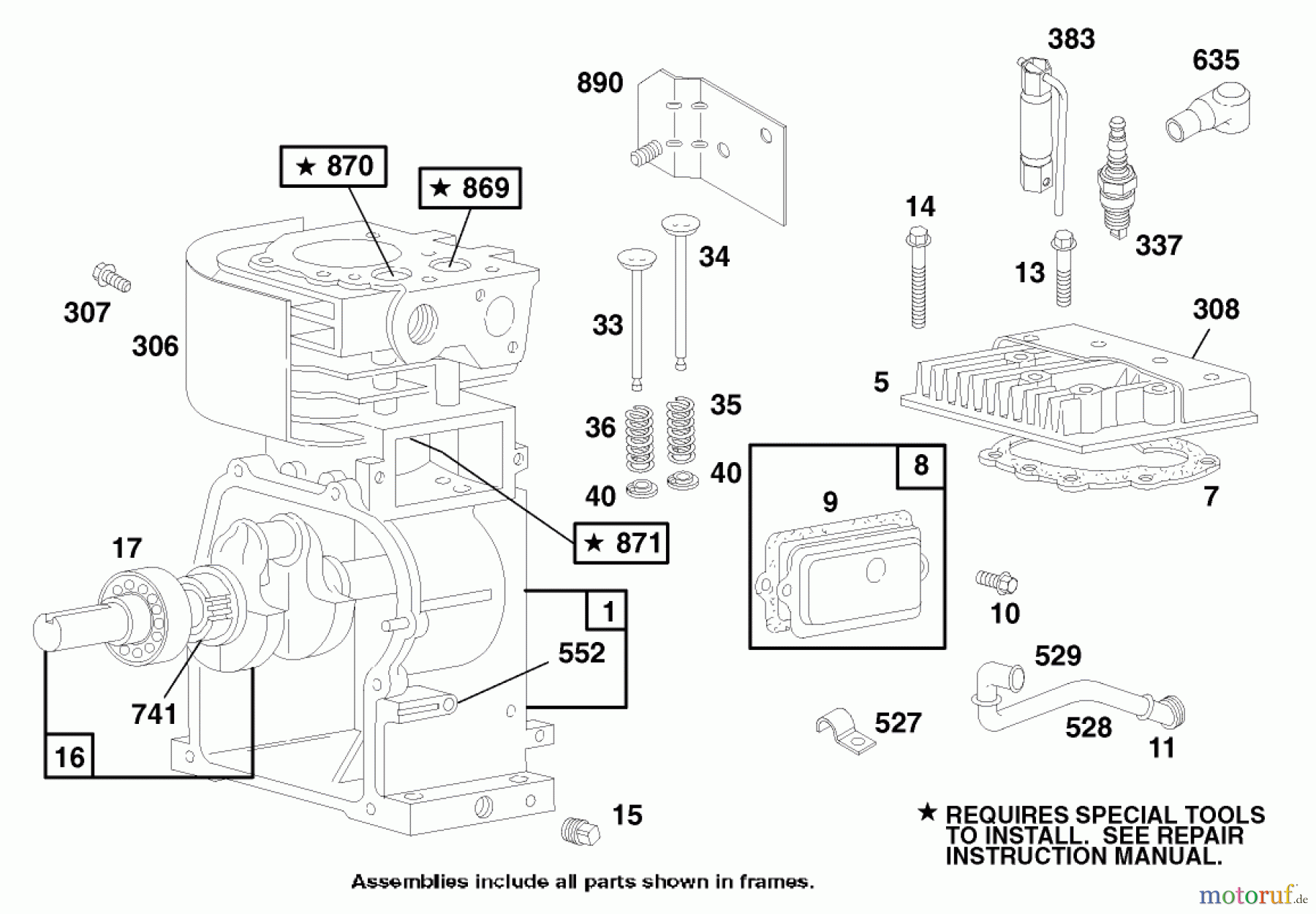 Toro Neu Blowers/Vacuums/Chippers/Shredders 62924 - Toro 5 hp Lawn Vacuum, 1998 (8900001-8999999) ENGINE BRIGGS & STRATTON MODEL 135202-0263-01 #1