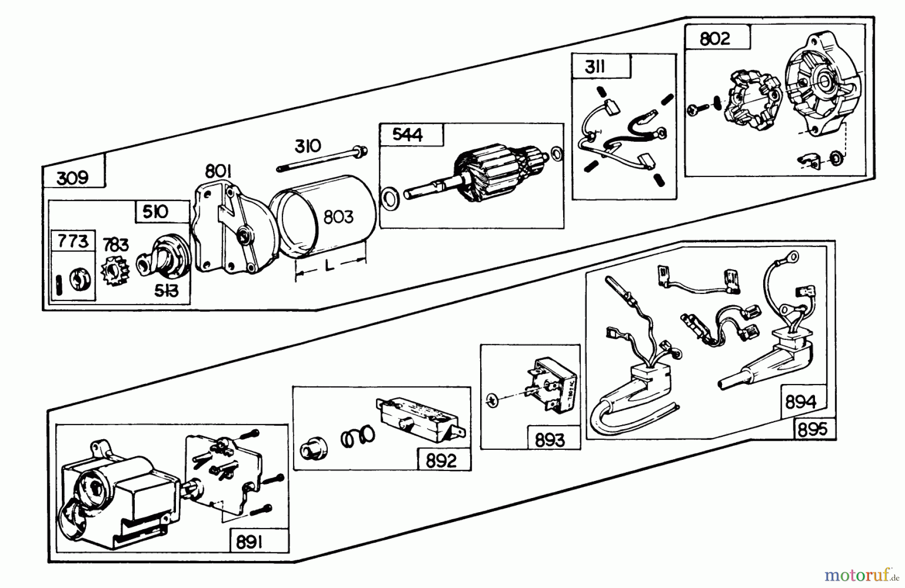  Toro Neu Snow Blowers/Snow Throwers Seite 1 38150 (826) - Toro 826 Snowthrower, 1984 (4000001-4999999) STARTER MOTOR KIT MODEL NO. 37-4630 (OPTIONAL)