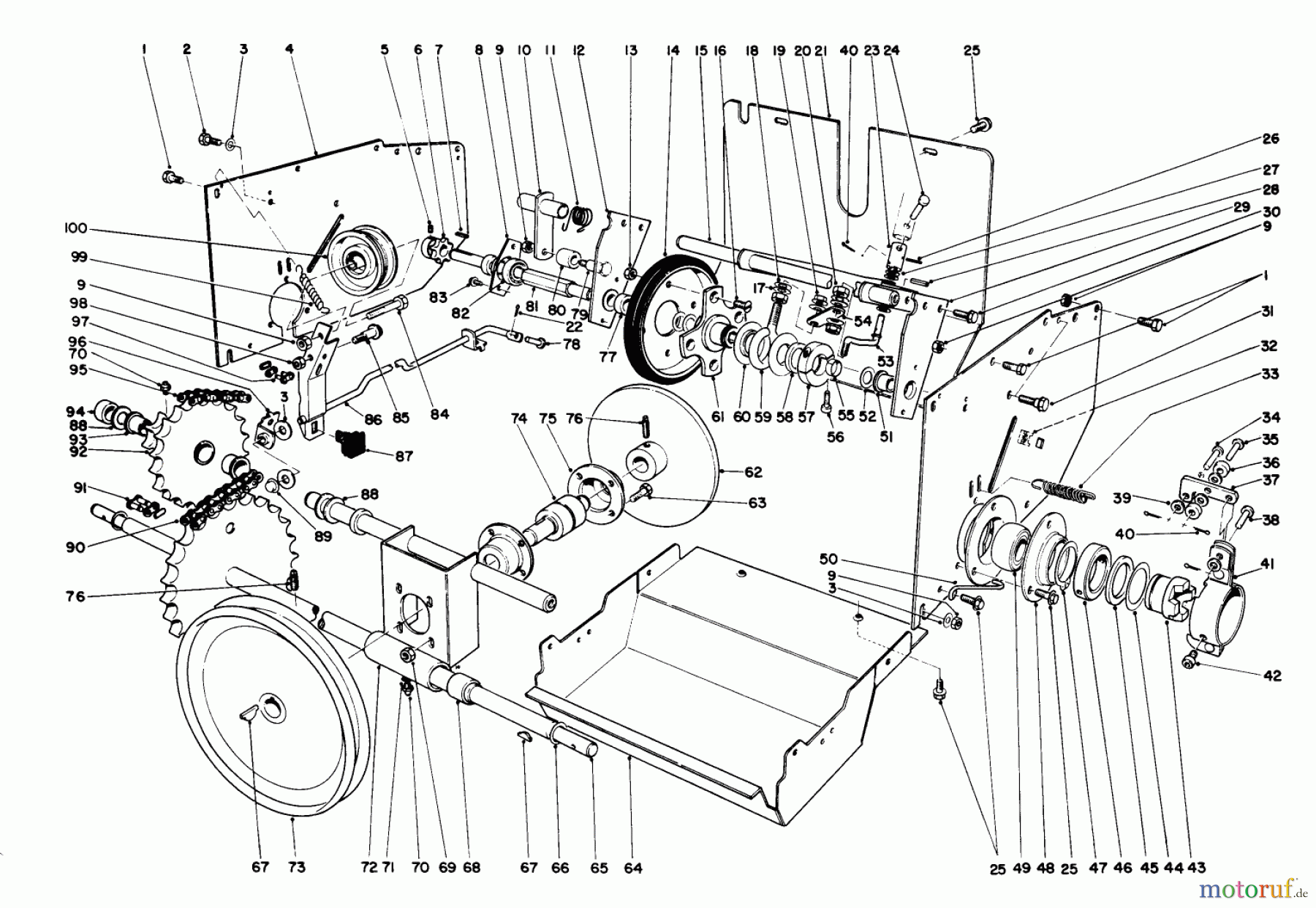 Toro Neu Snow Blowers/Snow Throwers Seite 1 38150 (826) - Toro 826 Snowthrower, 1987 (7000001-7999999) TRACTION ASSEMBLY