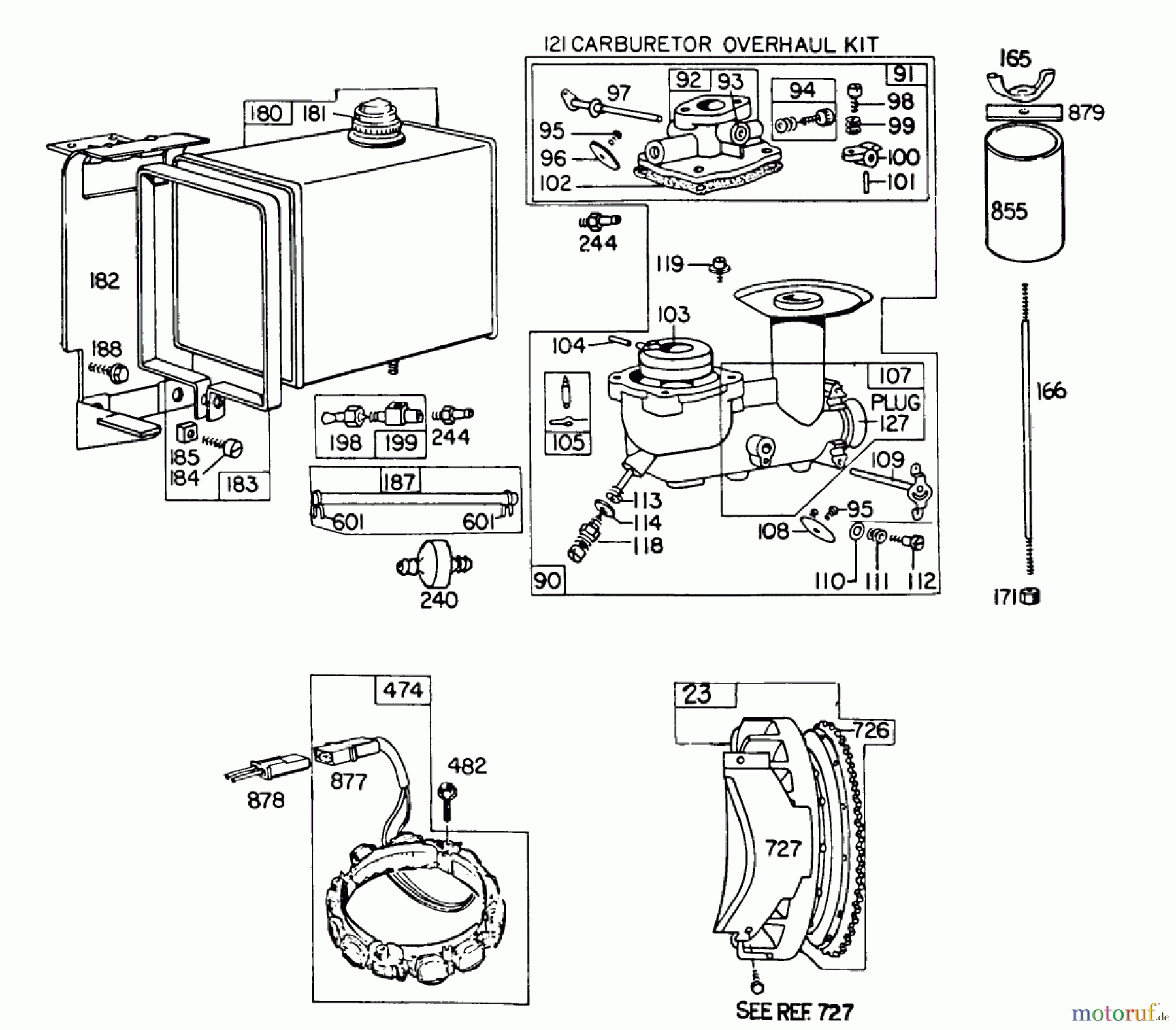  Toro Neu Snow Blowers/Snow Throwers Seite 1 38160 (1132) - Toro 1132 Snowthrower, 1980 (0000001-0999999) ENGINE MODEL NO. 252416 TYPE NO. 0190-01 (11 H.P. SNBRIGGS & STRATTON