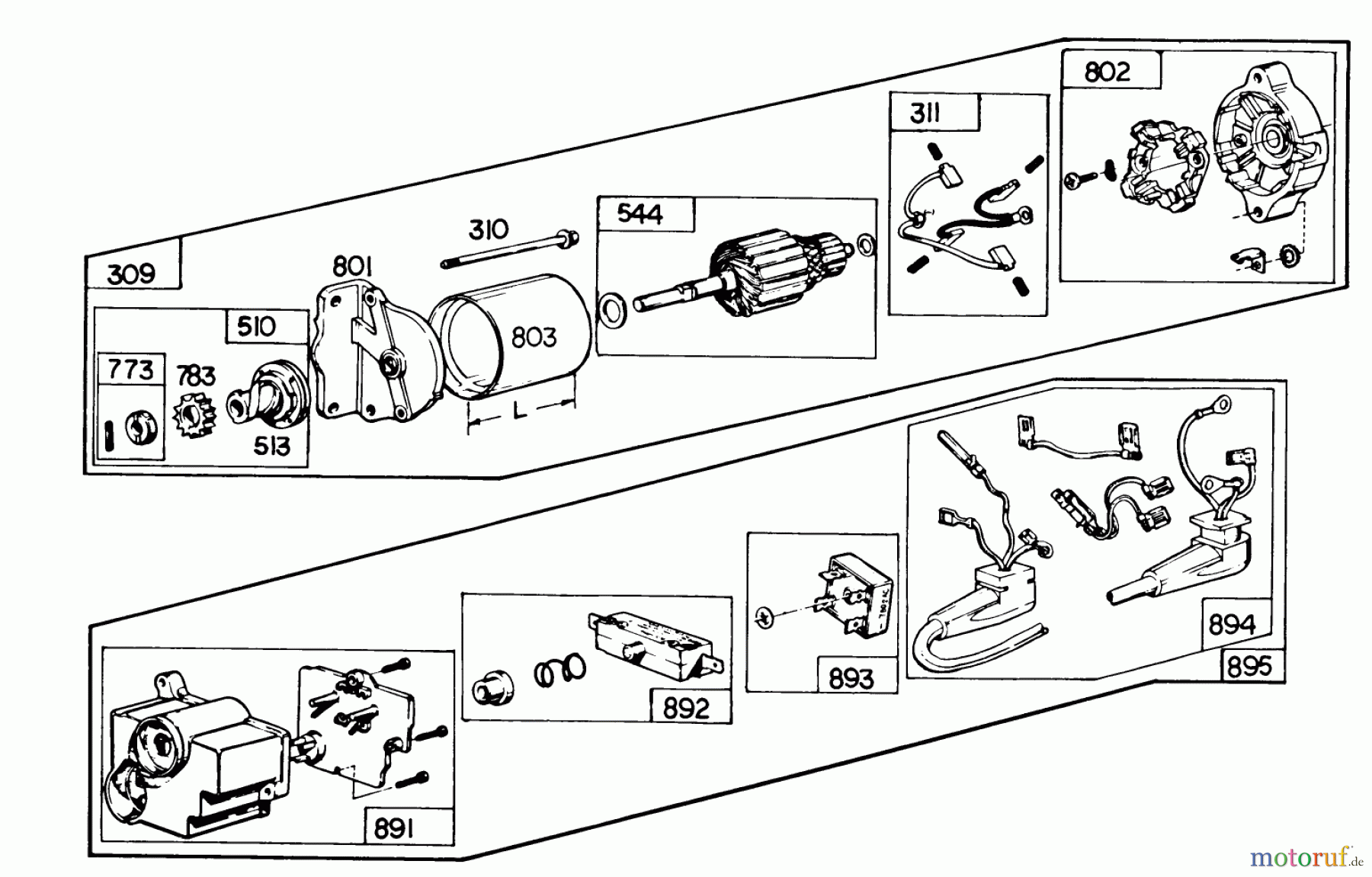 Toro Neu Snow Blowers/Snow Throwers Seite 1 38160 (1132) - Toro 1132 Snowthrower, 1986 (6000001-6999999) STARTER MOTOR KIT MODEL NO. 37-4630 (OPTIONAL)