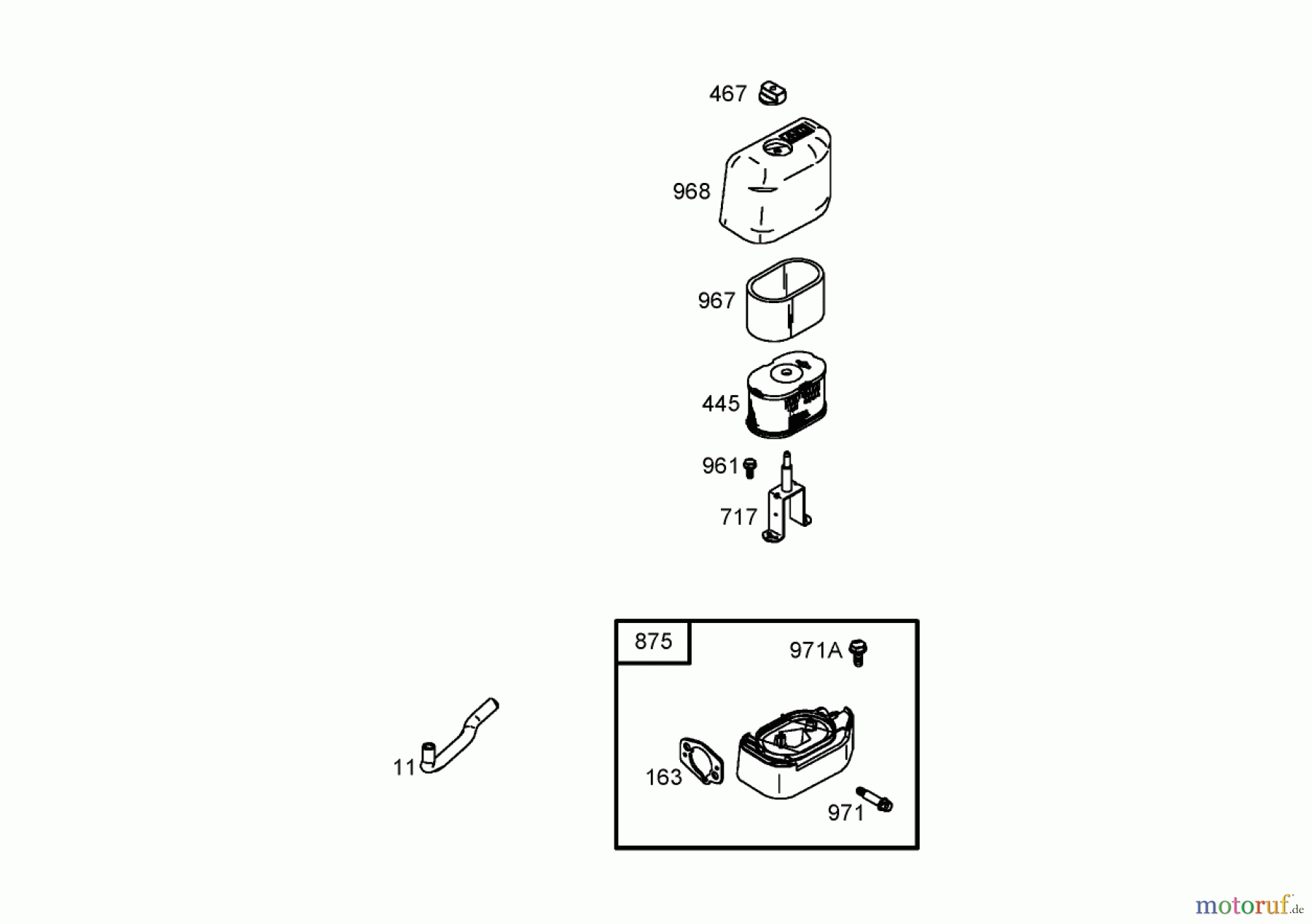 Toro Neu Blowers/Vacuums/Chippers/Shredders 62925 - Toro 206cc OHV Vacuum Blower, 2005 (250000001-250999999) AIR CLEANER ASSEMBLY BRIGGS AND STRATTON 126302-0245-E1