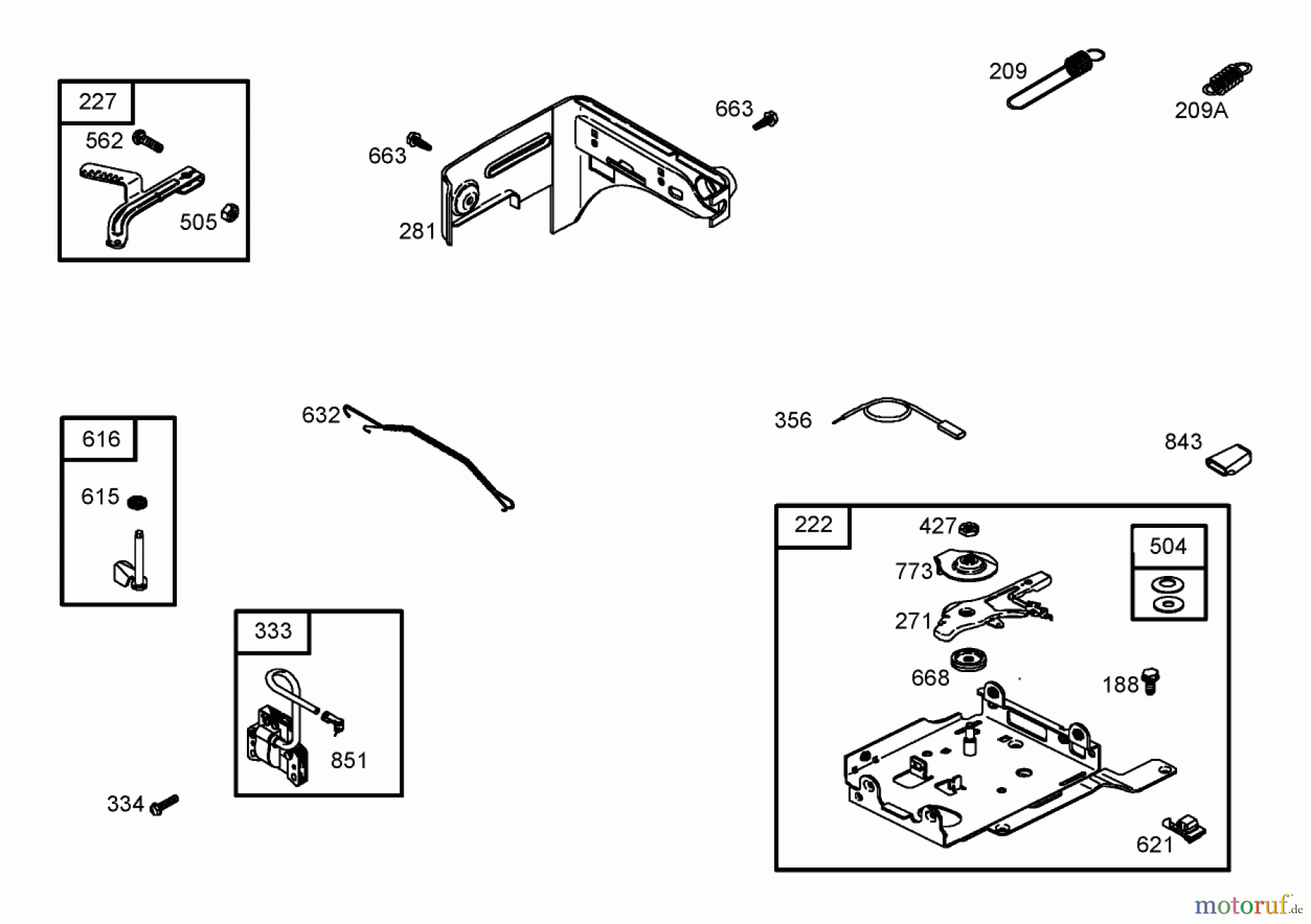 Toro Neu Blowers/Vacuums/Chippers/Shredders 62925 - Toro 206cc OHV Vacuum Blower, 2005 (250000001-250999999) GOVERNOR ASSEMBLY BRIGGS AND STRATTON 126302-0245-E1