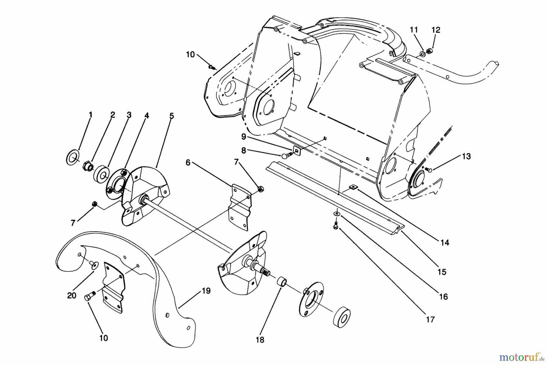  Toro Neu Snow Blowers/Snow Throwers Seite 1 38175 - Toro CCR Powerlite Snowthrower, 1991 (1000001-1999999) AUGER ASSEMBLY