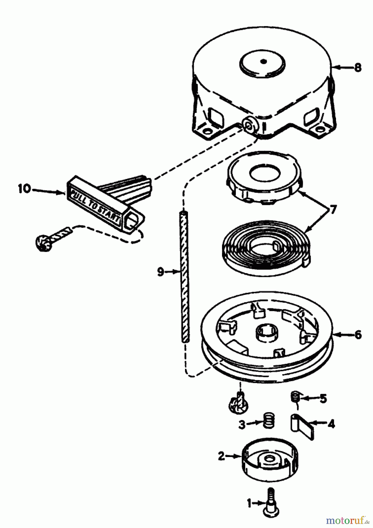  Toro Neu Snow Blowers/Snow Throwers Seite 1 38170 - Toro CCR Powerlite Snowthrower, 1992 (2000001-2999999) RECOIL STARTER NO. 590537