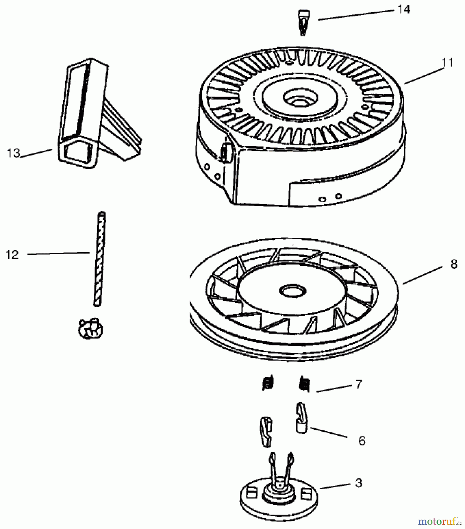  Toro Neu Snow Blowers/Snow Throwers Seite 1 38178 - Toro CCR Powerlite Snowthrower, 1999 (99000001-99999999) RECOIL STARTER NO. 590743