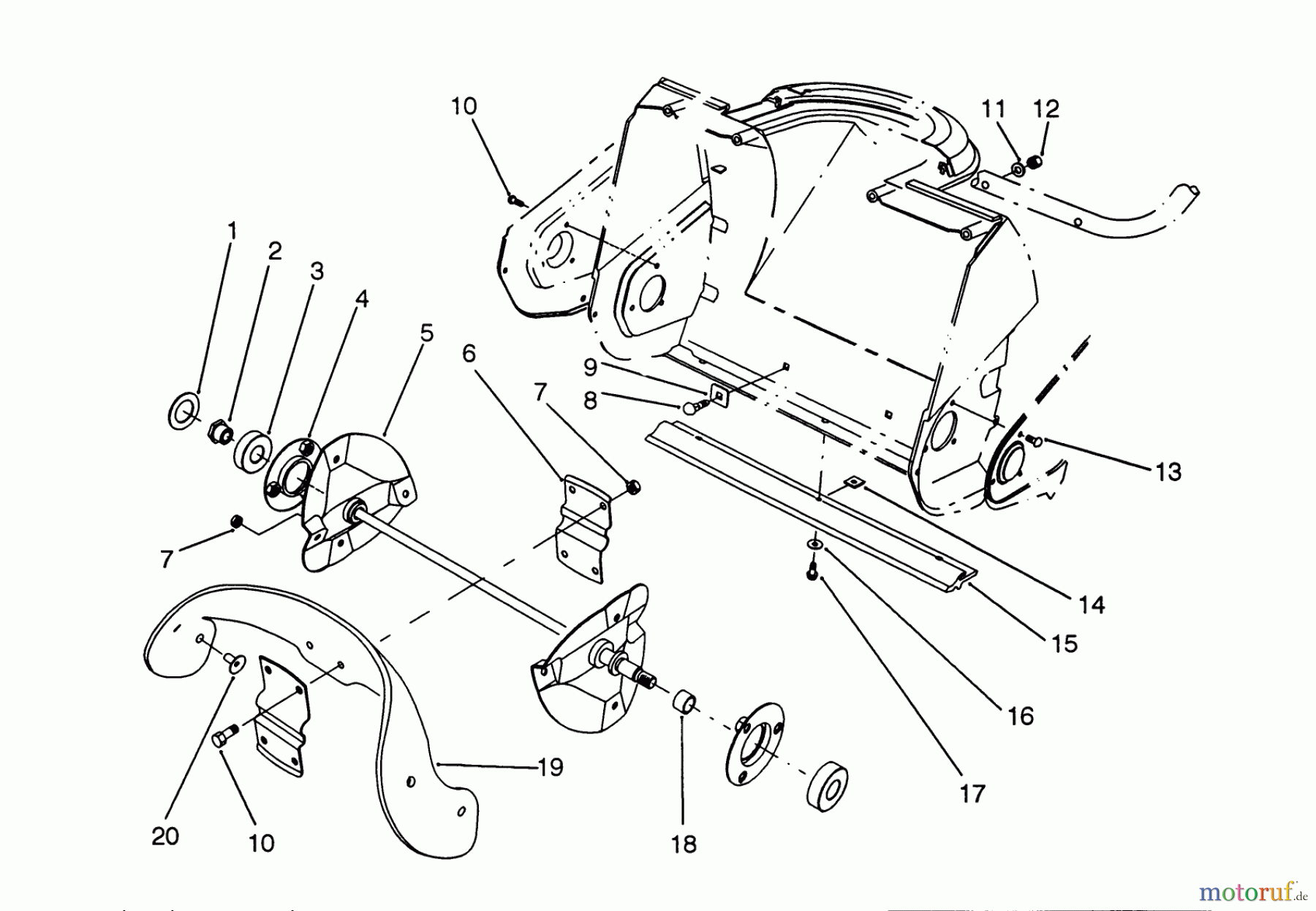  Toro Neu Snow Blowers/Snow Throwers Seite 1 38171 - Toro CCR Powerlite Snowthrower, 1993 (3900001-3999999) AUGER ASSEMBLY