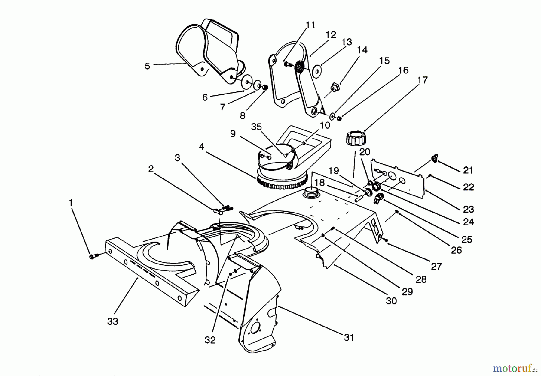 Toro Neu Snow Blowers/Snow Throwers Seite 1 38171 - Toro CCR Powerlite Snowthrower, 1993 (3900001-3999999) CHUTE ASSEMBLY