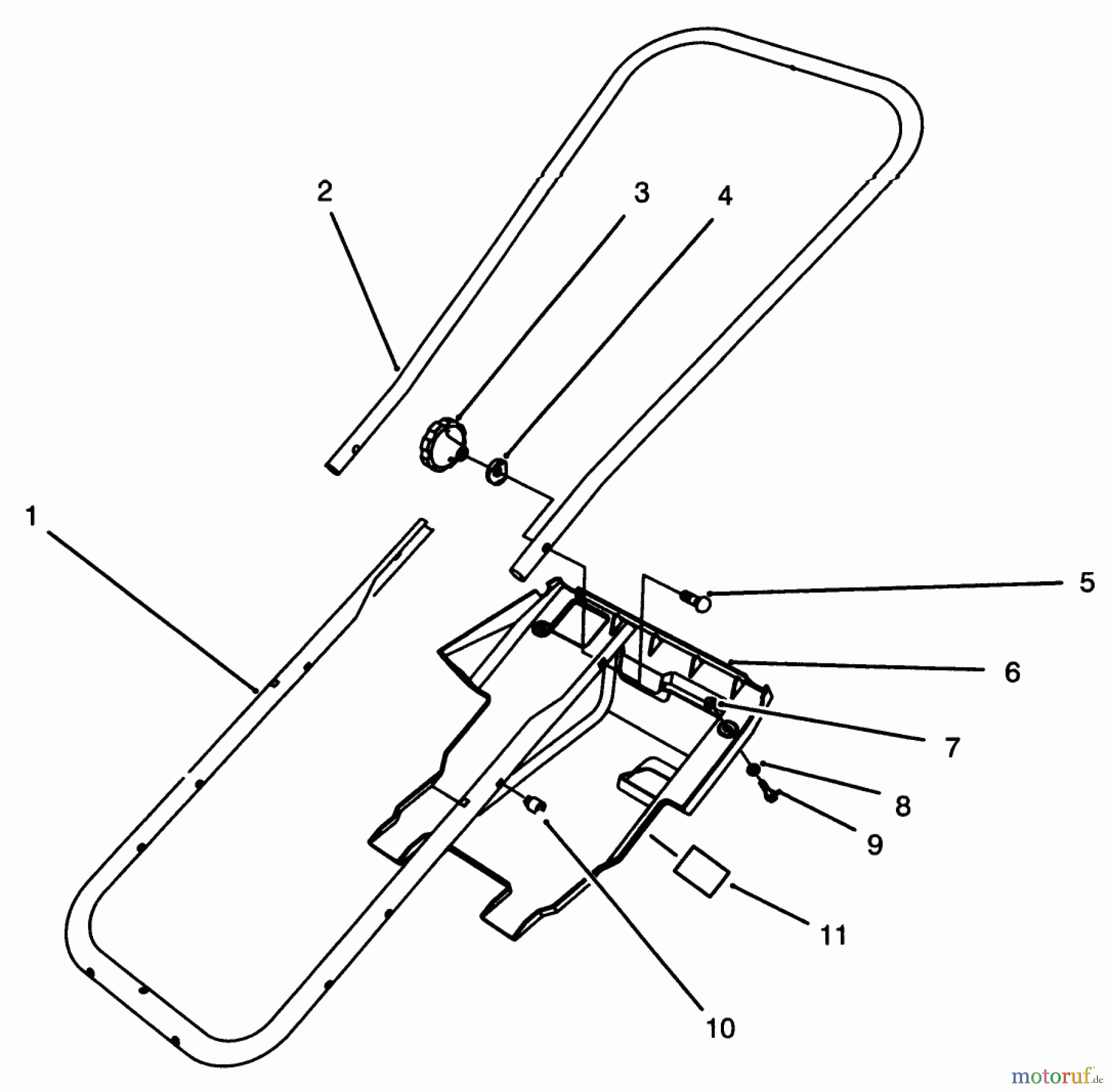 Toro Neu Snow Blowers/Snow Throwers Seite 1 38176 - Toro CCR Powerlite Snowthrower, 1996 (6900001-6999999) HANDLE ASSEMBLY