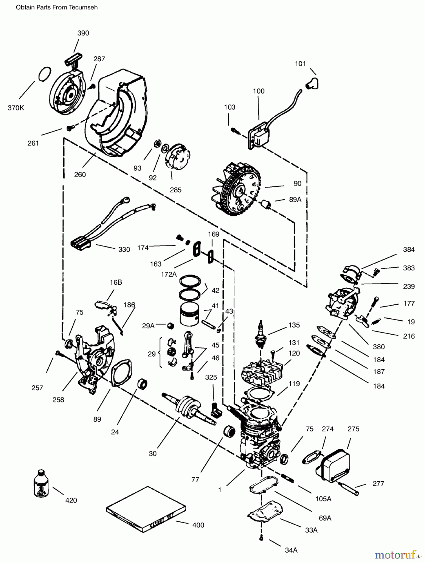Toro Neu Snow Blowers/Snow Throwers Seite 1 38183 - Toro CCR Powerlite Snowthrower, 2000 (200000001-200999999) ENGINE TECUMSEH MODEL NO. HSK635 TYPE 1723A