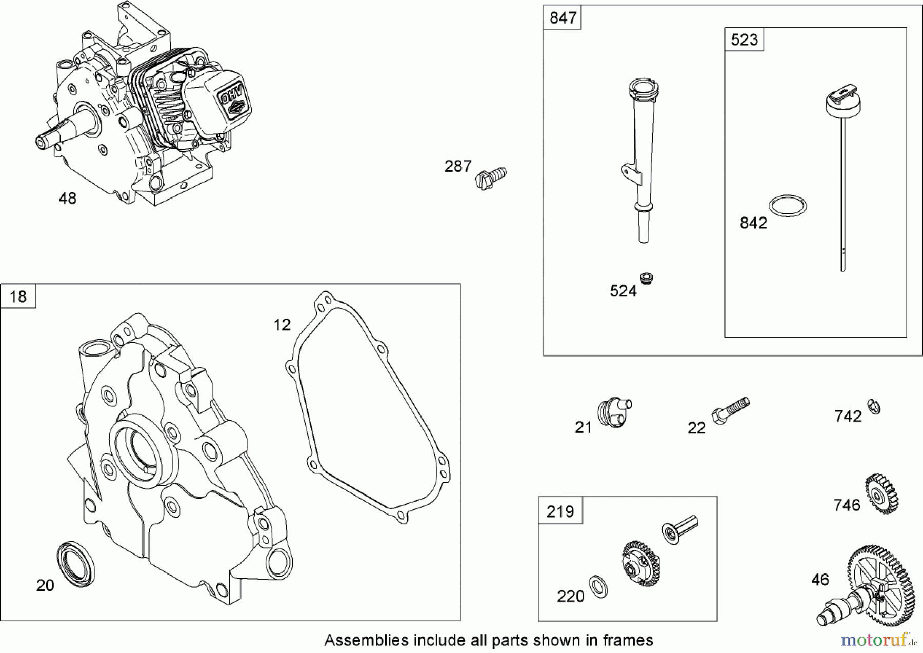 Toro Neu Blowers/Vacuums/Chippers/Shredders 62925 - Toro 206cc OHV Vacuum Blower, 2007 (270000001-270999999) CRANKCASE ASSEMBLY BRIGGS AND STRATTON 126302-0210-B1