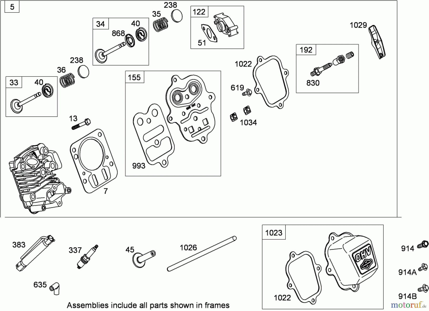  Toro Neu Blowers/Vacuums/Chippers/Shredders 62925 - Toro 206cc OHV Vacuum Blower, 2009 (290000001-290999999) CYLINDER HEAD ASSEMBLY BRIGGS AND STRATTON 126302-0321-B8