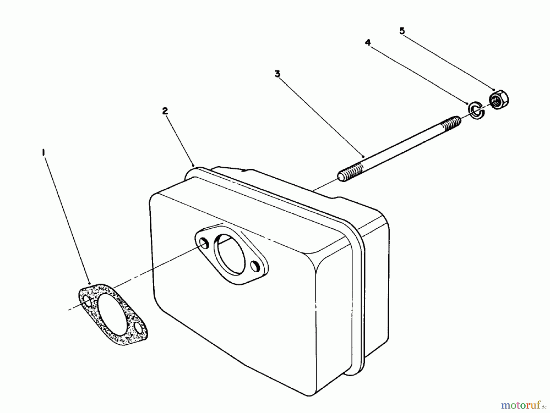 Toro Neu Snow Blowers/Snow Throwers Seite 1 38180 - Toro CCR 2000 Snowthrower, 1990 (0008195-0999999) MUFFLER ASSEMBLY (ENGINE MODEL NO. 47PK9)