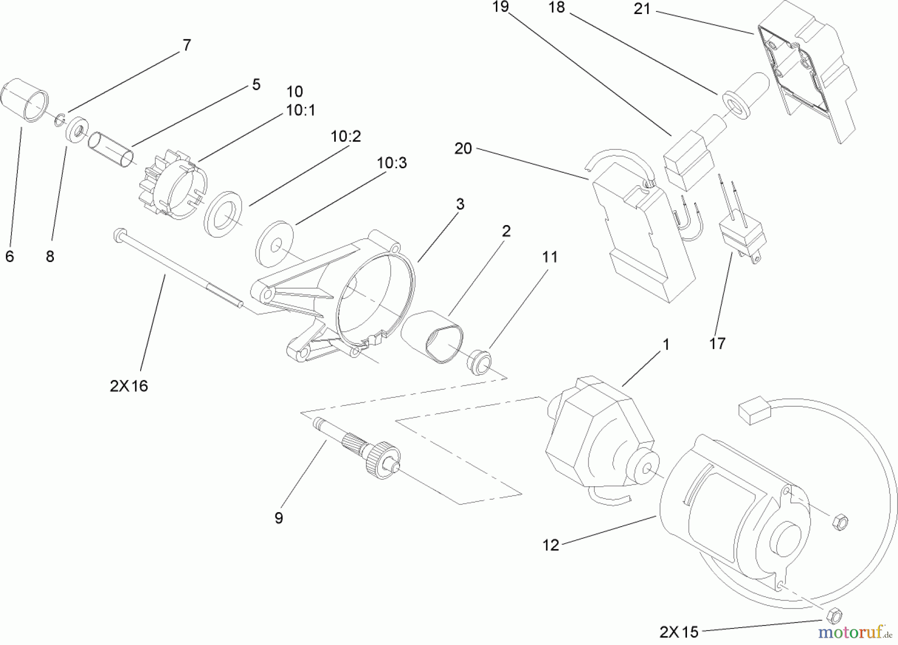 Toro Neu Snow Blowers/Snow Throwers Seite 1 38182 - Toro Powerlite Snowthrower, 2005 (250000001-250010000) 120 VOLT STARTER ASSEMBLY NO. 105-2953