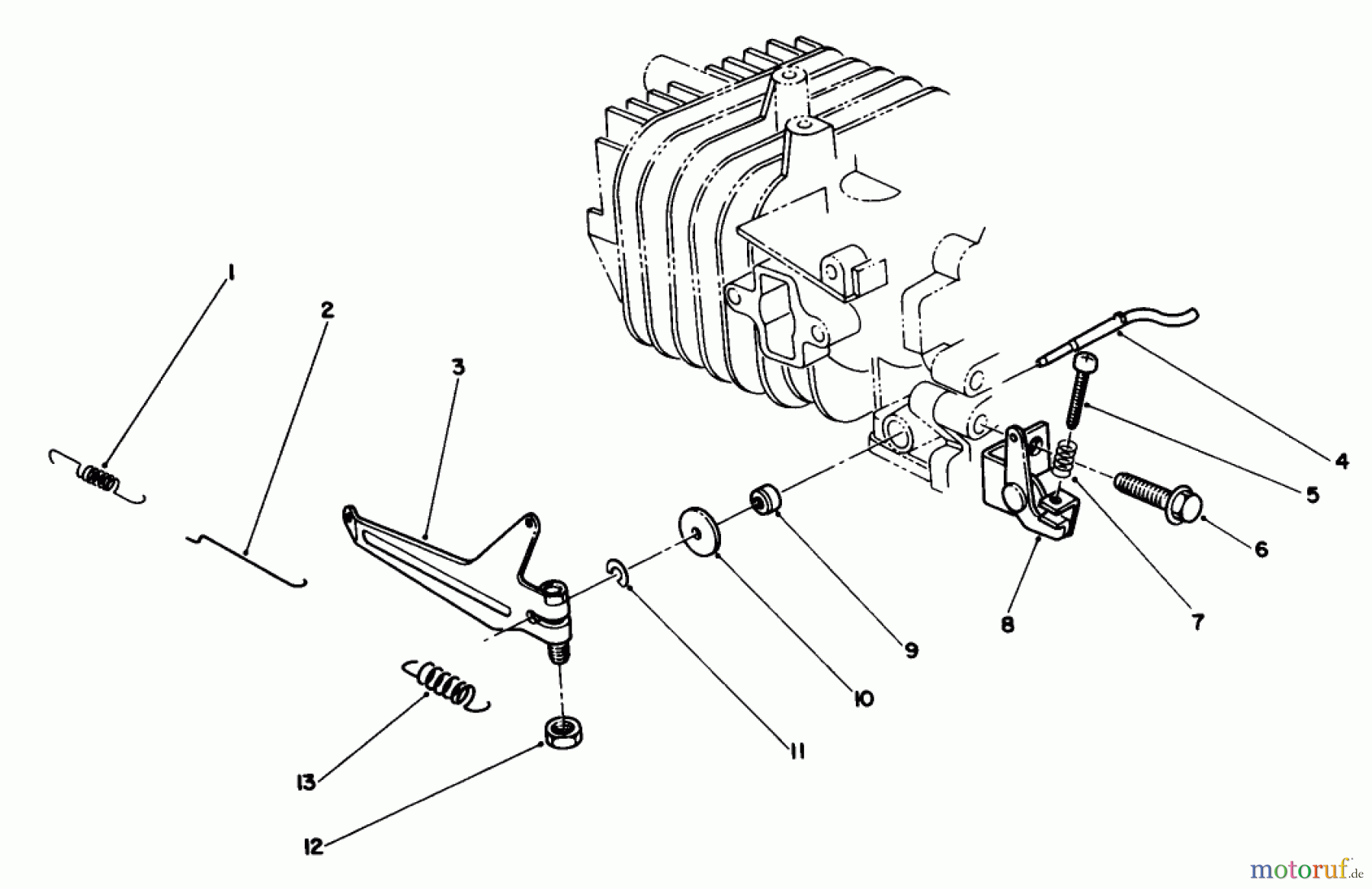 Toro Neu Snow Blowers/Snow Throwers Seite 1 38185 - Toro CCR 2000 Snowthrower, 1987 (7000001-7999999) GOVERNOR ASSEMBLY