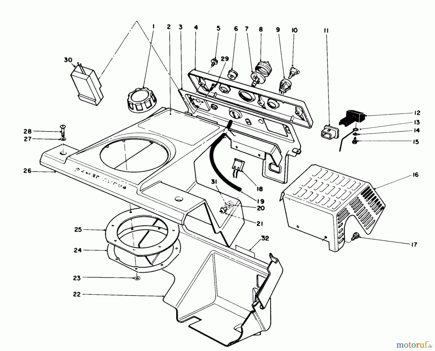 Toro Neu Snow Blowers/Snow Throwers Seite 1 38185 - Toro CCR 2000 Snowthrower, 1993 (3900001-3999999) CONTROL PANEL & SHROUDING ASSEMBLY