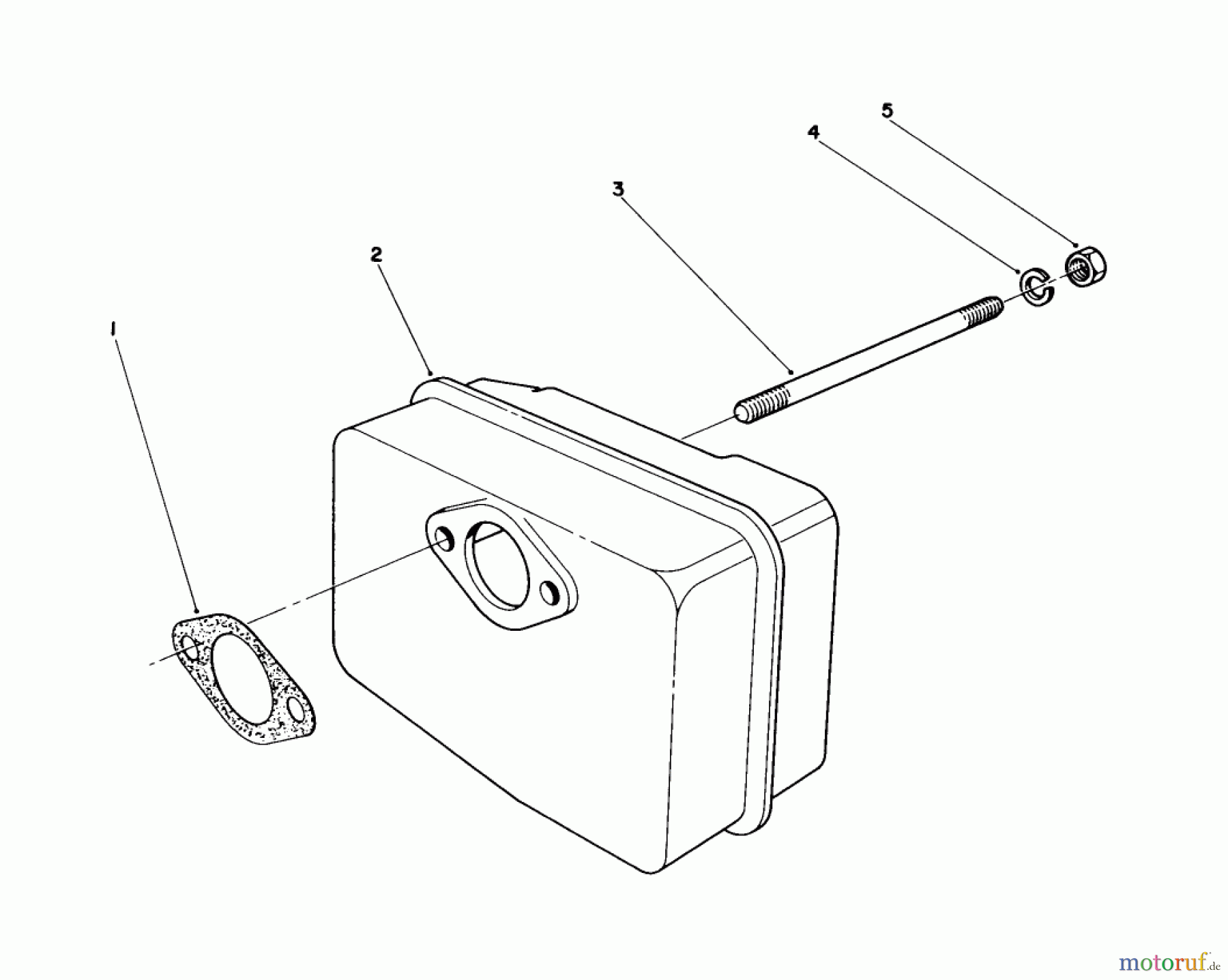 Toro Neu Snow Blowers/Snow Throwers Seite 1 38185 - Toro CCR 2000 Snowthrower, 1993 (3900001-3999999) MUFFLER ASSEMBLY (ENGINE MODEL NO. 47PM1-5)