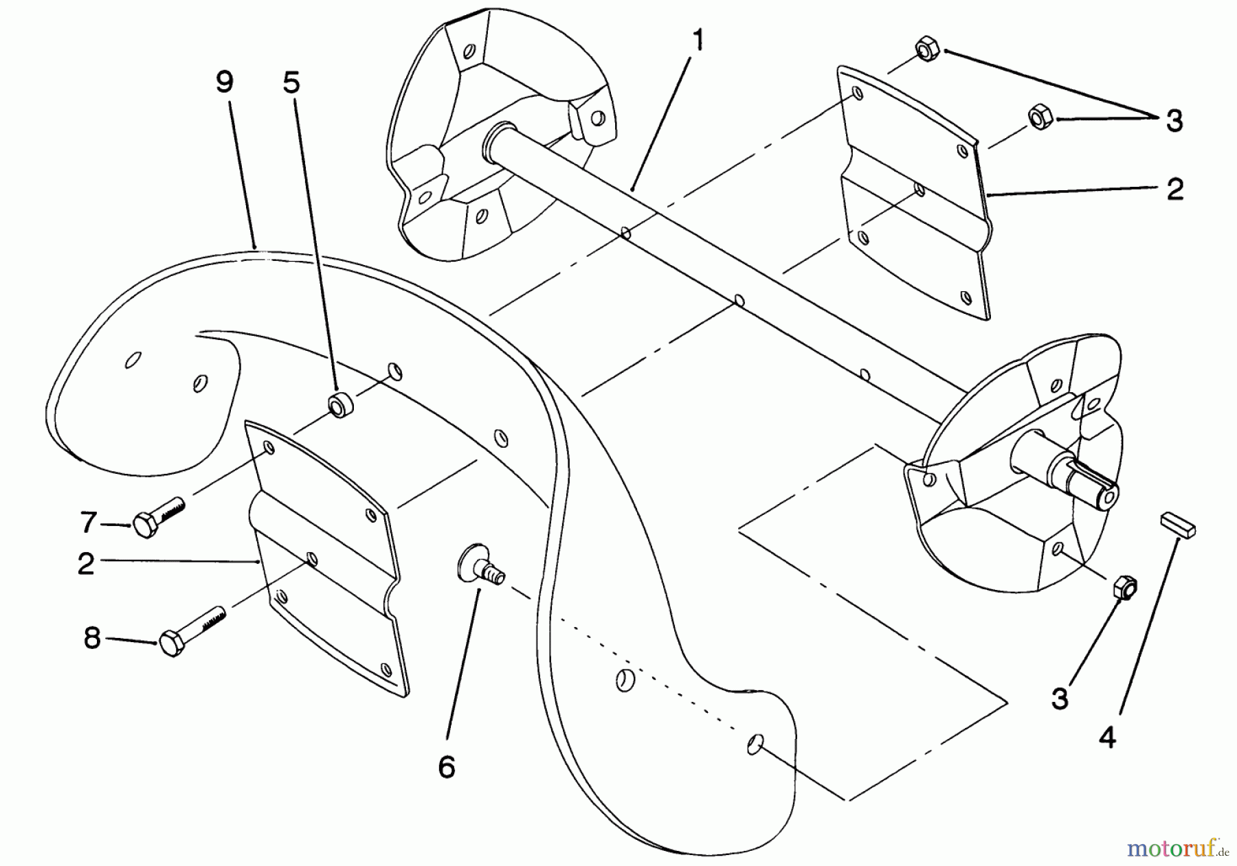 Toro Neu Snow Blowers/Snow Throwers Seite 1 38185 - Toro CCR 2000 Snowthrower, 1993 (3900001-3999999) ROTOR ASSEMBLY