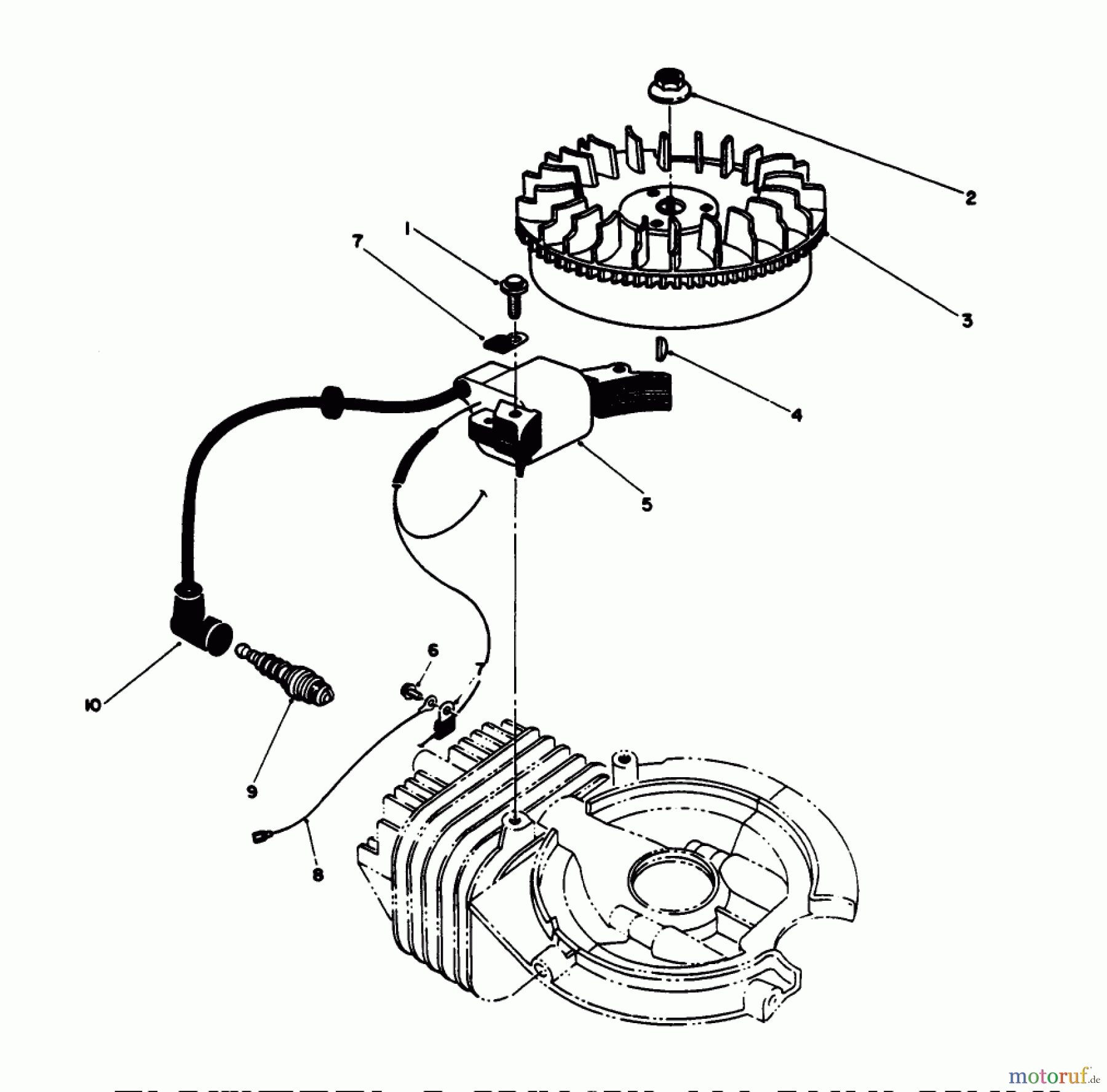 Toro Neu Snow Blowers/Snow Throwers Seite 1 38186 - Toro CCR 2000 Snowthrower, 1994 (4900001-4999999) FLYWHEEL & MAGNETO ASSEMBLY (ENGINE MODEL 47PP3-5)