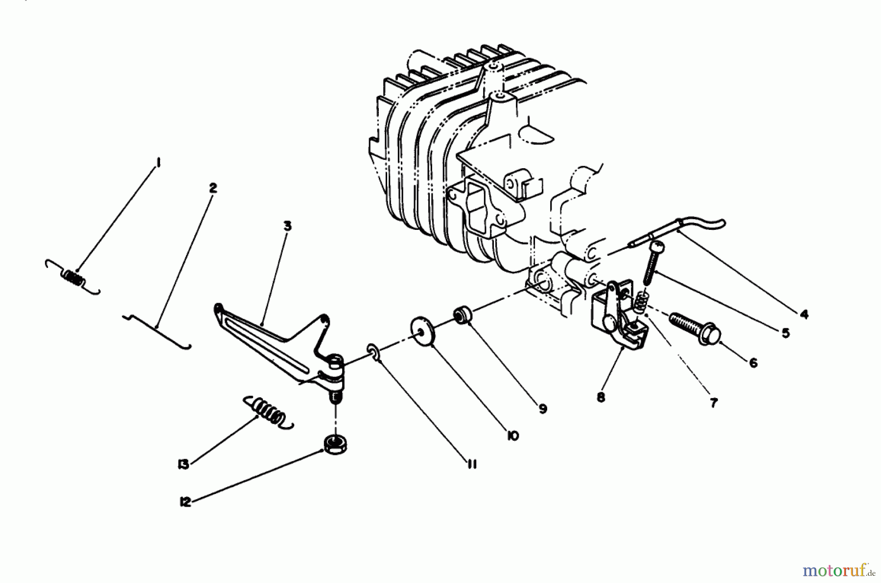  Toro Neu Snow Blowers/Snow Throwers Seite 1 38186 - Toro CCR 2000 Snowthrower, 1994 (4900001-4999999) GOVERNOR ASSEMBLY (ENGINE MODEL 47PP3-5)