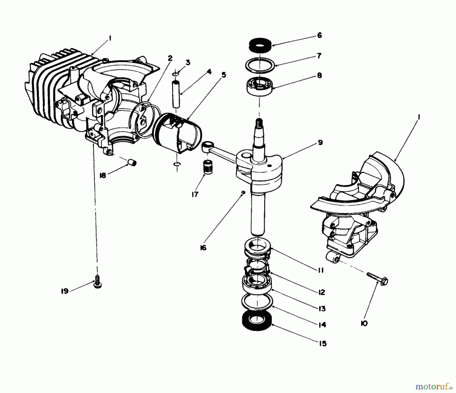Toro Neu Snow Blowers/Snow Throwers Seite 1 38186 - Toro CCR 2000 Snowthrower, 1994 (4900001-4999999) SHORT BLOCK ASSEMBLY (ENGINE MODEL 47PP3-5)