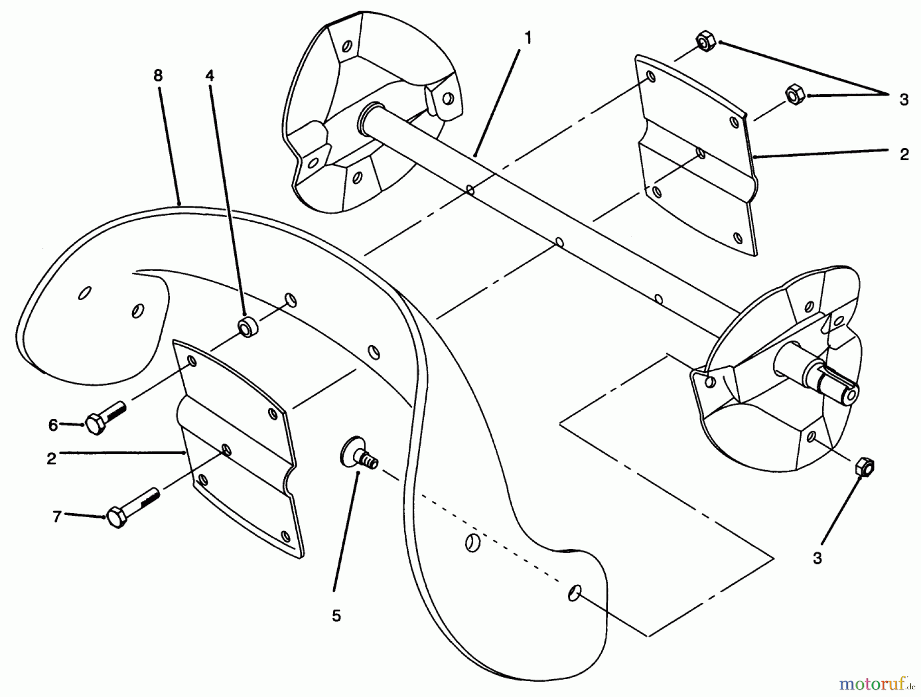 Toro Neu Snow Blowers/Snow Throwers Seite 1 38186 - Toro CCR 2000 Snowthrower, 1995 (5900001-5999999) ROTOR ASSEMBLY