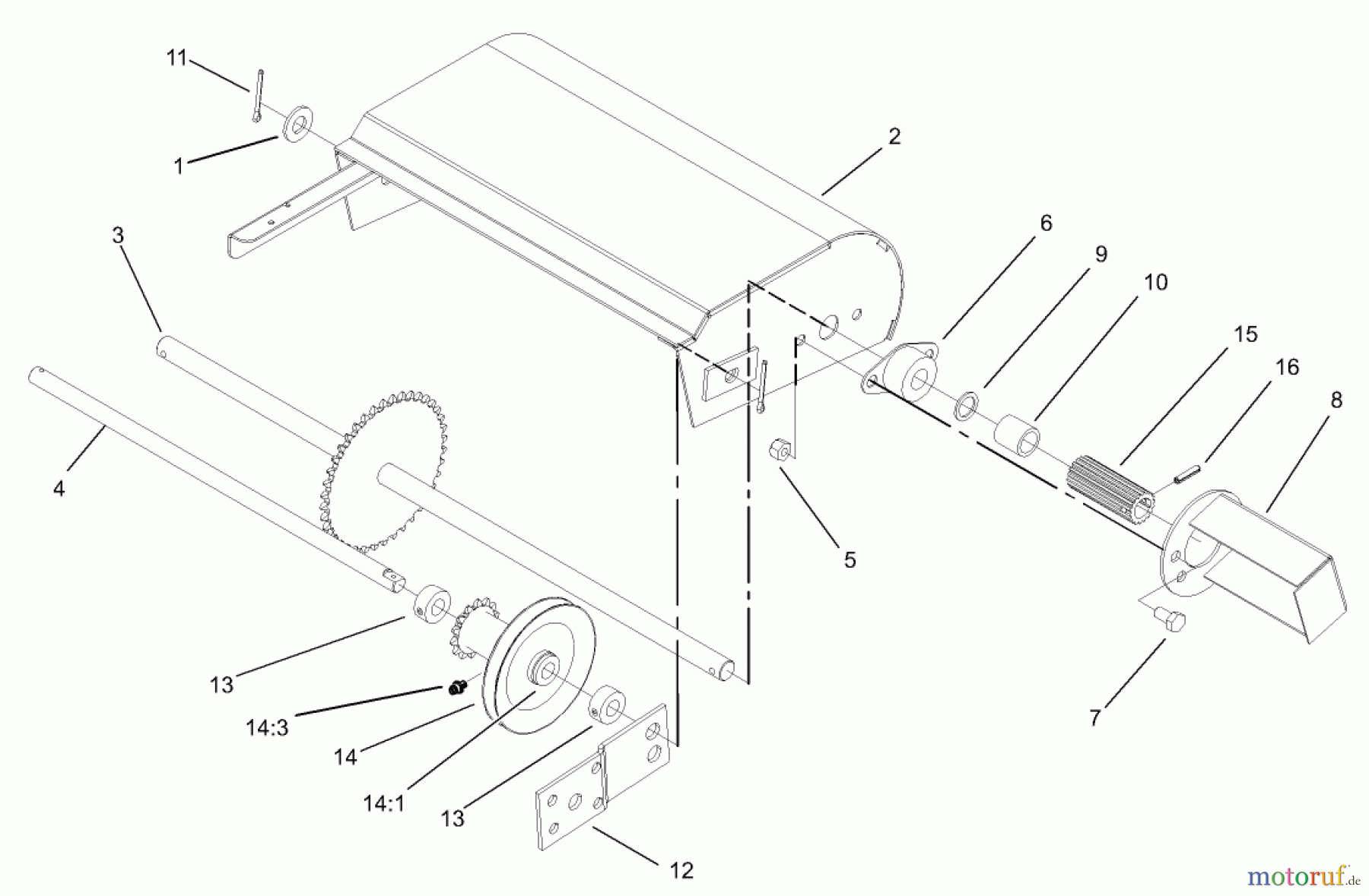  Toro Neu Blowers/Vacuums/Chippers/Shredders 62925 - Toro 5.5 hp Lawn Vacuum, 2001 (210000001-210999999) TRACTION ASSEMBLY