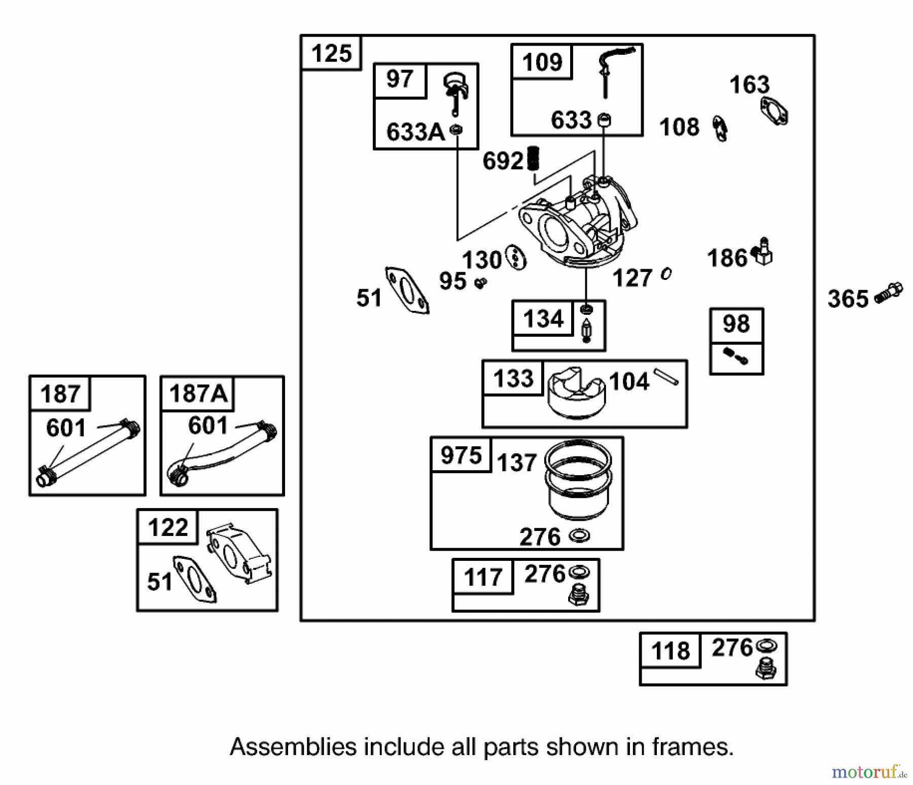  Toro Neu Blowers/Vacuums/Chippers/Shredders 62925 - Toro 5.5 hp Lawn Vacuum, 2002 (220000001-220999999) CARBURETOR ASSEMBLY ENGINE BRIGGS AND STRATTON MODEL 126402-0245-E1
