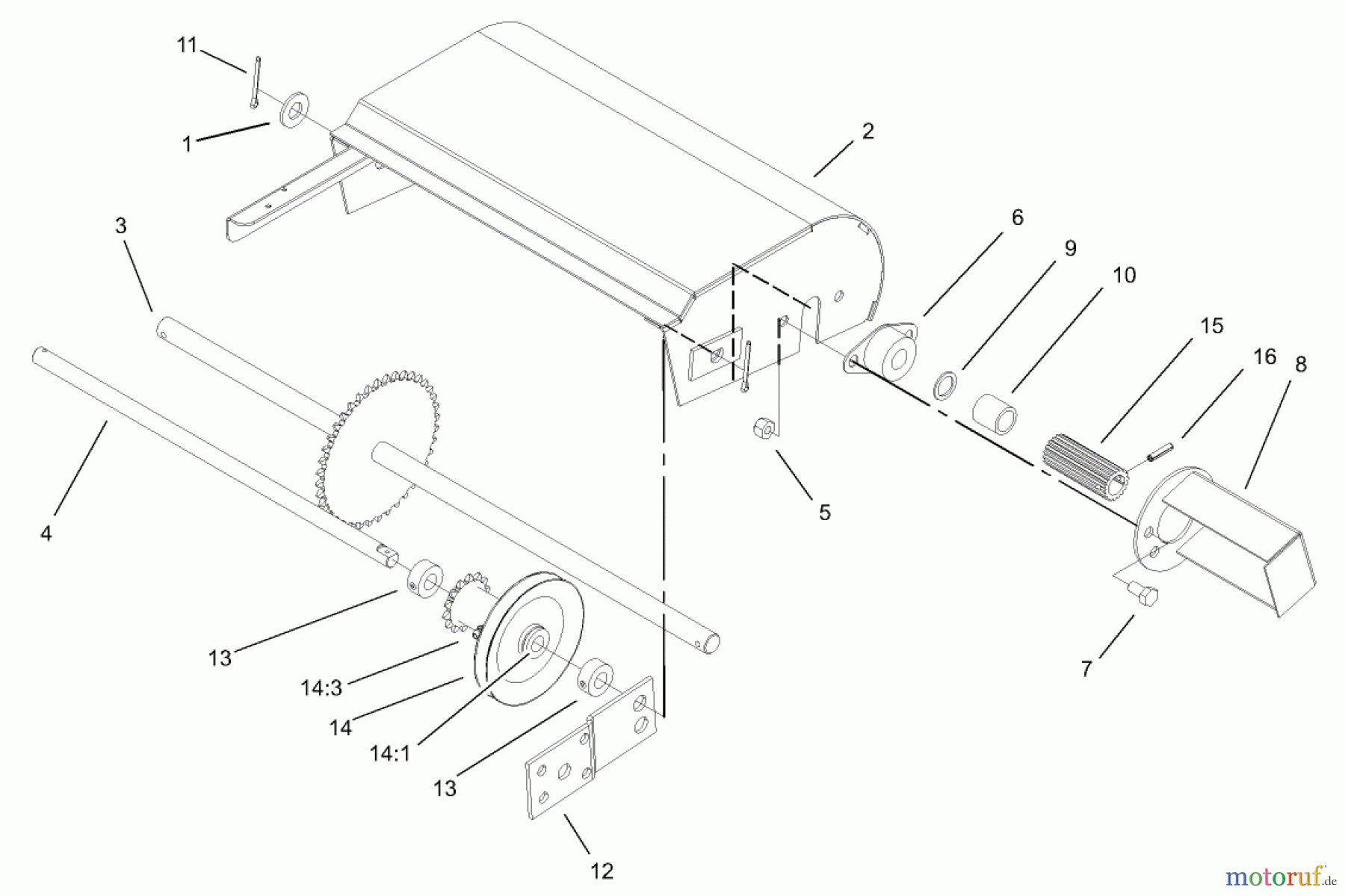 Toro Neu Blowers/Vacuums/Chippers/Shredders 62925 - Toro 5.5 hp Lawn Vacuum, 2003 (230000001-230999999) TRACTION ASSEMBLY