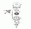 Toro 38196 - CCR 1000 Snowthrower, 1992 (2000001-2999999) Ersatzteile RECOIL STARTER NO. 590537